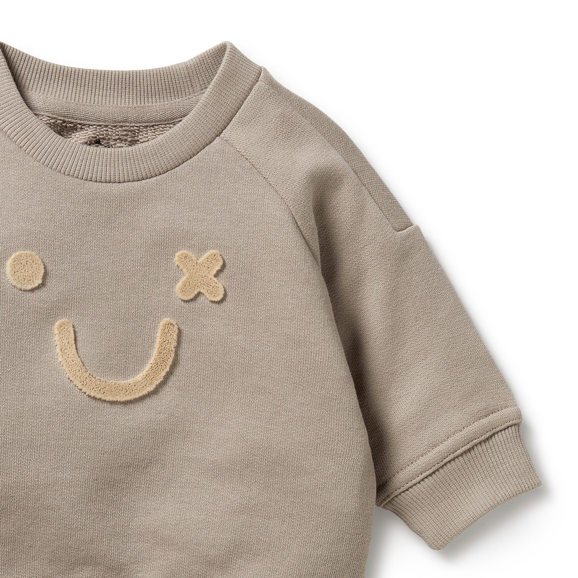 Wilson and Frenchy Organic French Terry Sweat Stone | Sweaters & Knitwear | Bon Bon Tresor