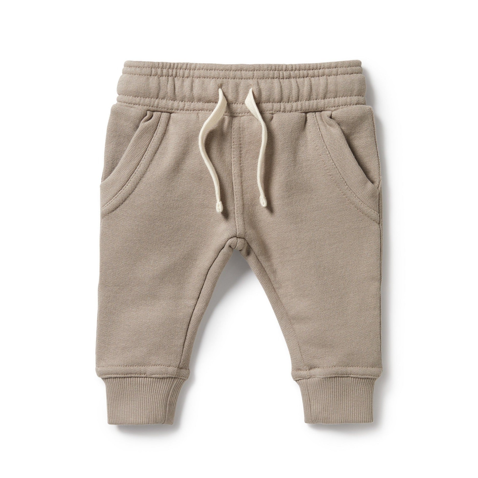 Wilson and Frenchy Organic French Terry Pant Stone | Pants & Shorts | Bon Bon Tresor