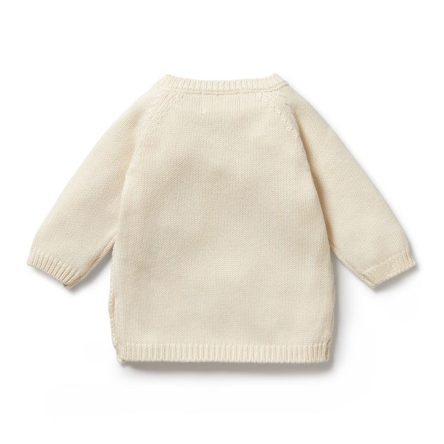 Wilson and Frenchy Knitted Pointelle Kimono Cardigan - Ecru | Sweaters & Knitwear | Bon Bon Tresor
