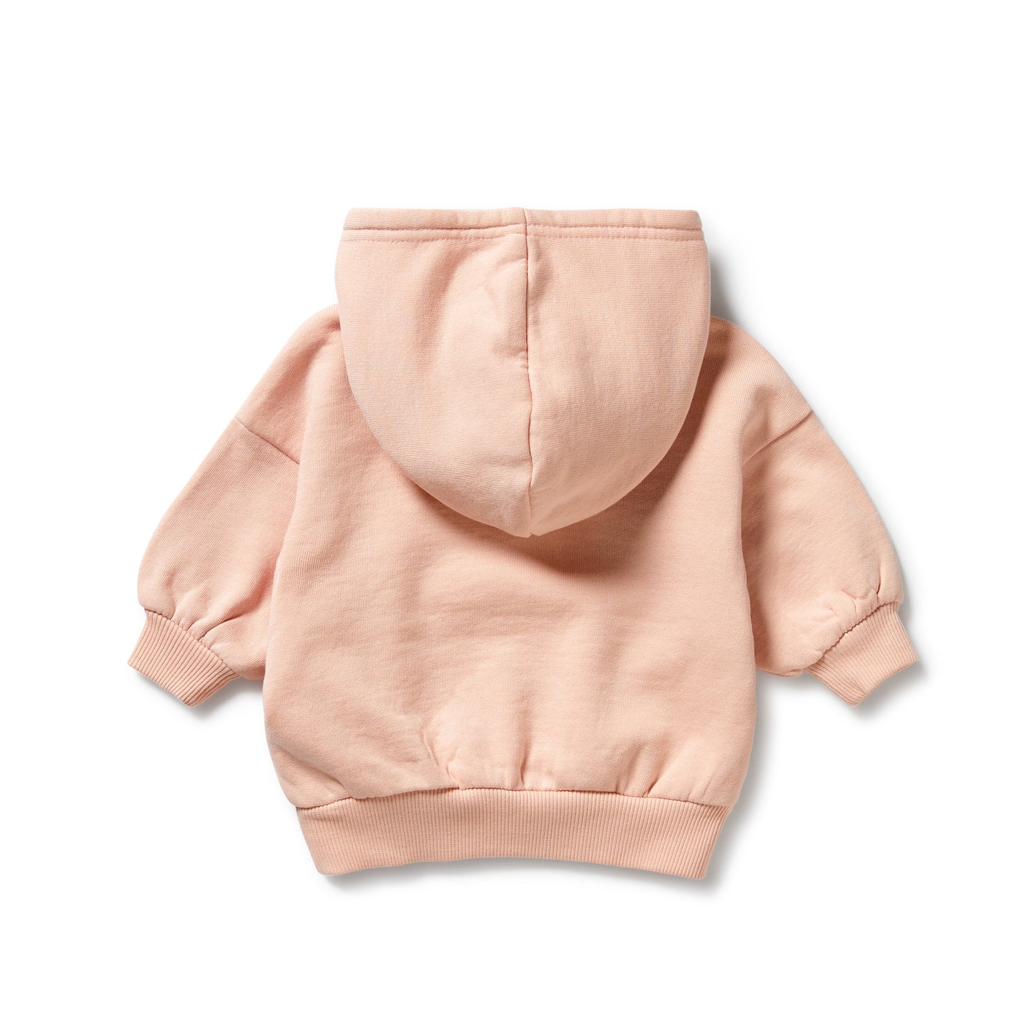 Wilson and Frenchy Baby Girls Organic Terry Hooded Sweat - Blush Pink | Sweaters & Knitwear | Bon Bon Tresor