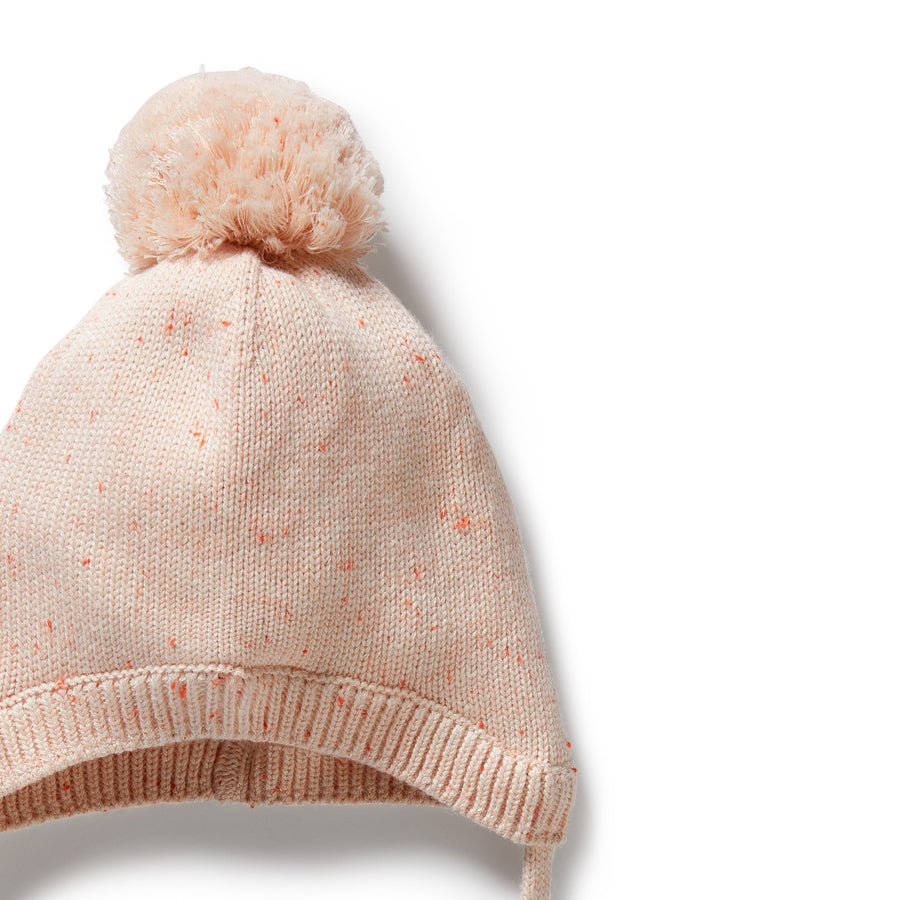 Wilson and Frenchy Organic Knitted Bonnet - Fairy Floss | Beanie | Bon Bon Tresor
