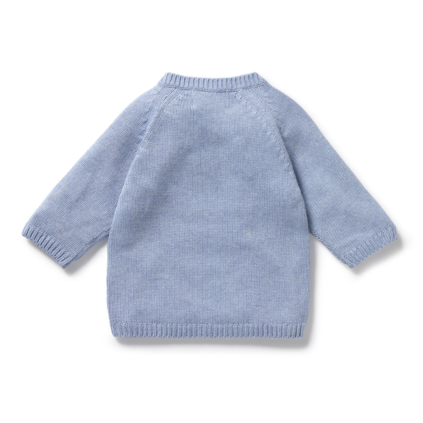 Wilson and Frenchy Organic Knitted Kimono Cardigan - Blue Speckle | Sweaters & Knitwear | Bon Bon Tresor