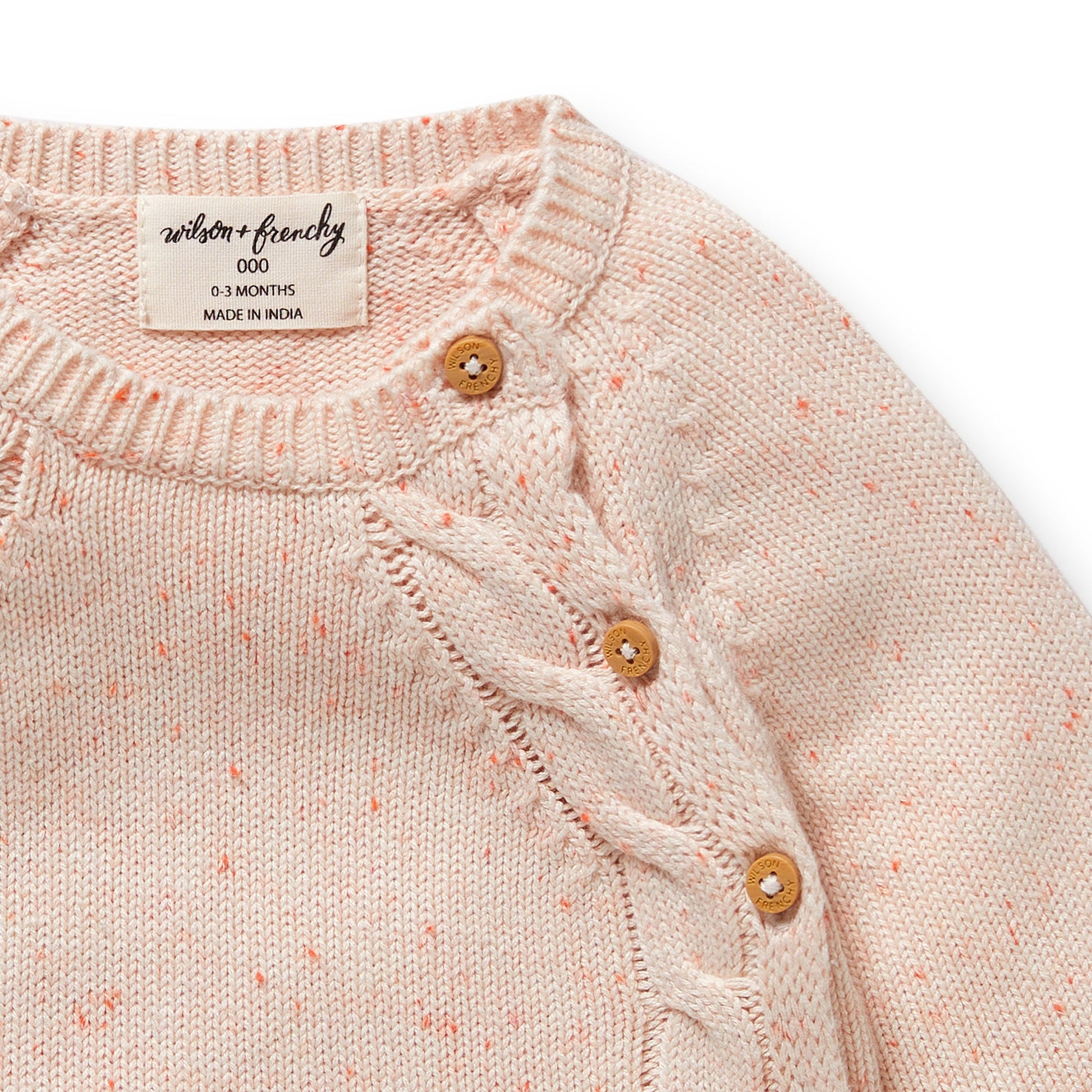 Wilson and Frenchy Organic Knitted Kimono Cardigan - Fairy Floss | Sweaters & Knitwear | Bon Bon Tresor
