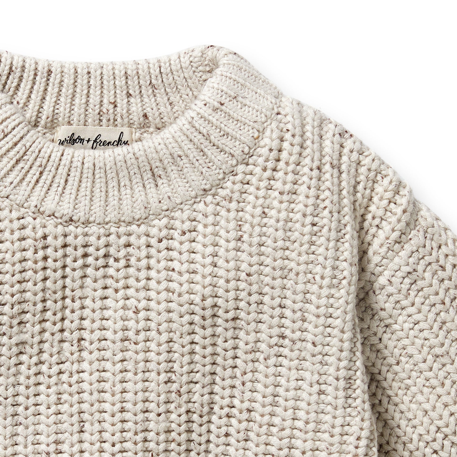 Wilson and Frenchy Organic Knitted Jumper - Cookie and Cream | Sweaters & Knitwear | Bon Bon Tresor