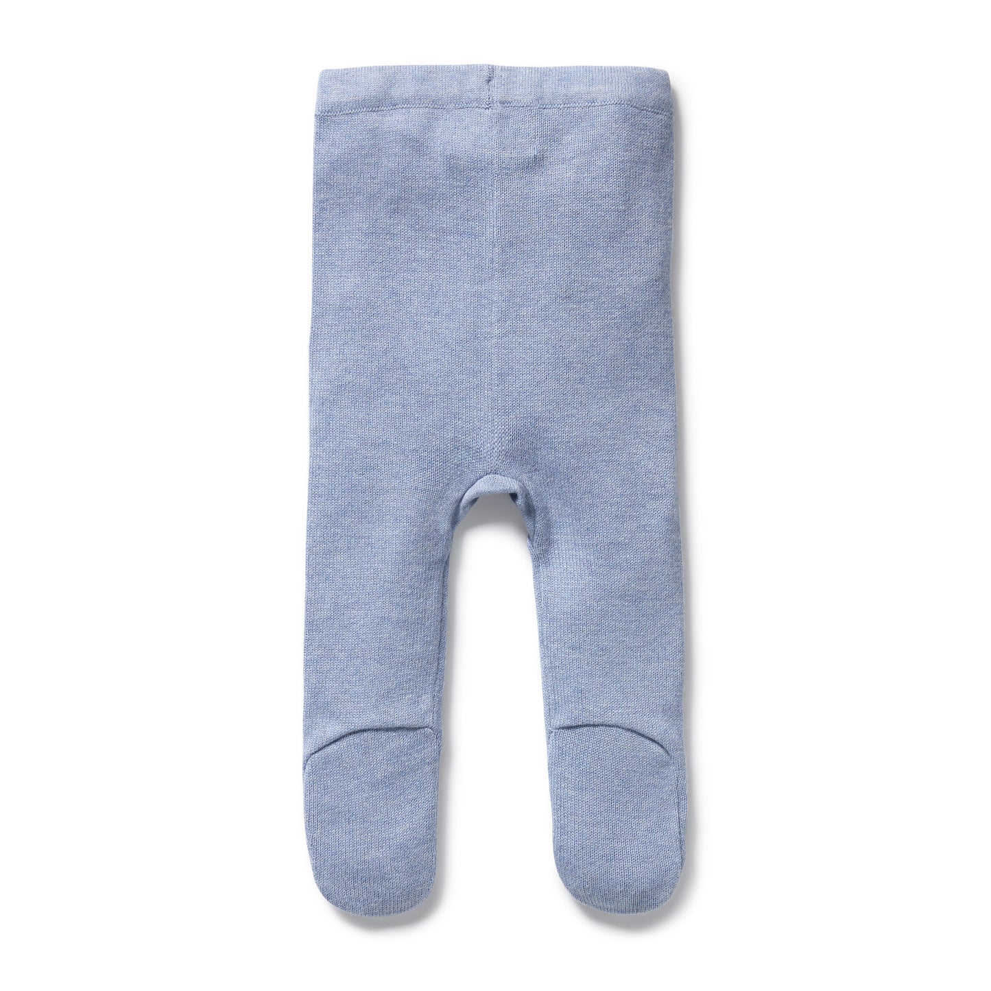 Wilson and Frenchy Organic Knitted Legging With Feet - Blue Speckle | Pants & Shorts | Bon Bon Tresor