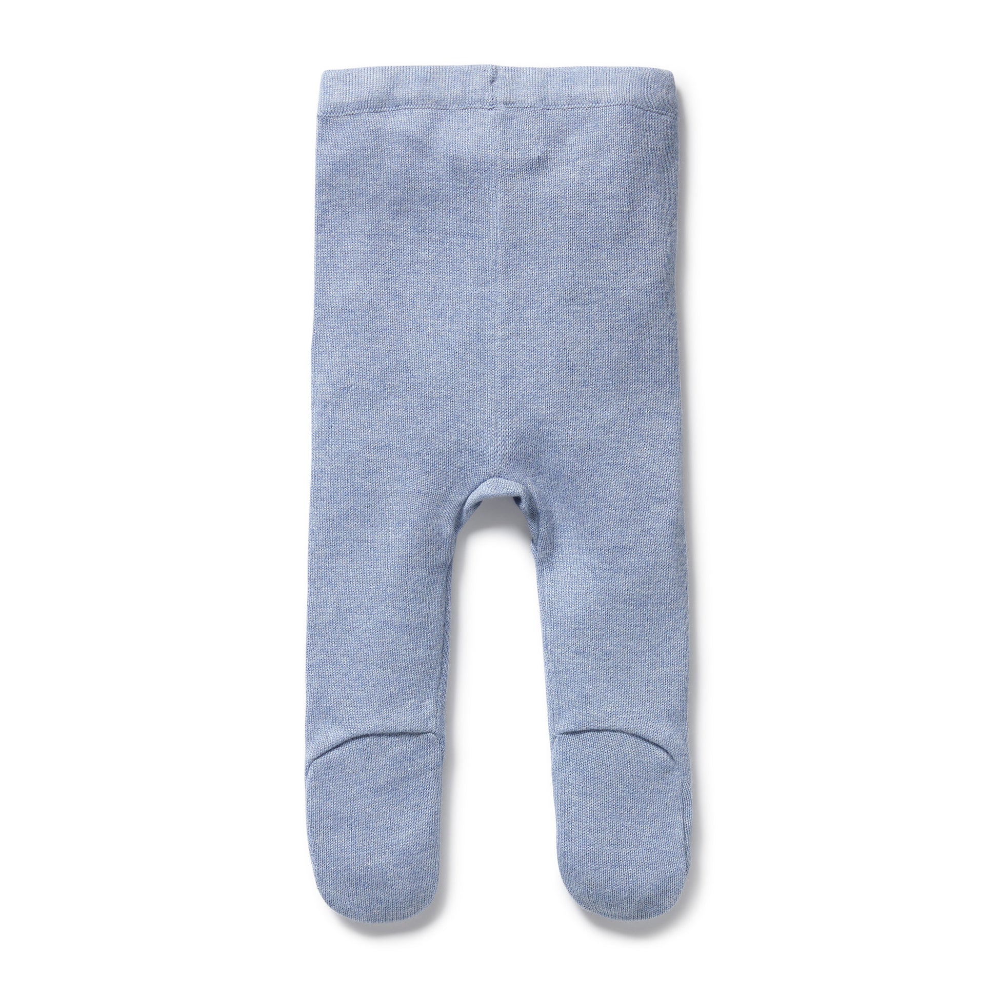 Wilson and Frenchy Organic Knitted Legging With Feet - Blue Speckle | Pants & Shorts | Bon Bon Tresor