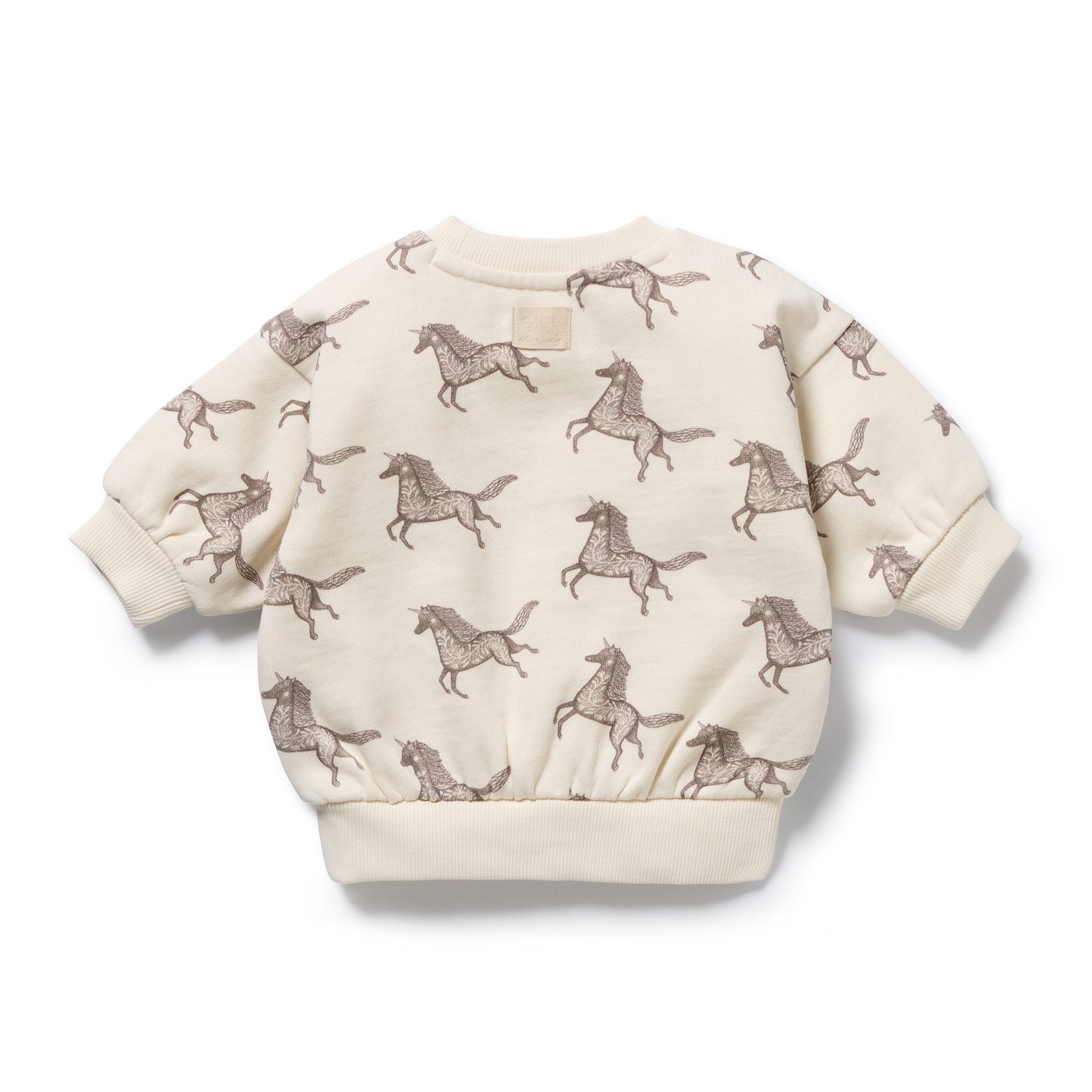 Wilson and Frenchy Baby Girls Organic Terry Sweat - Little Unicorn | Sweaters & Knitwear | Bon Bon Tresor