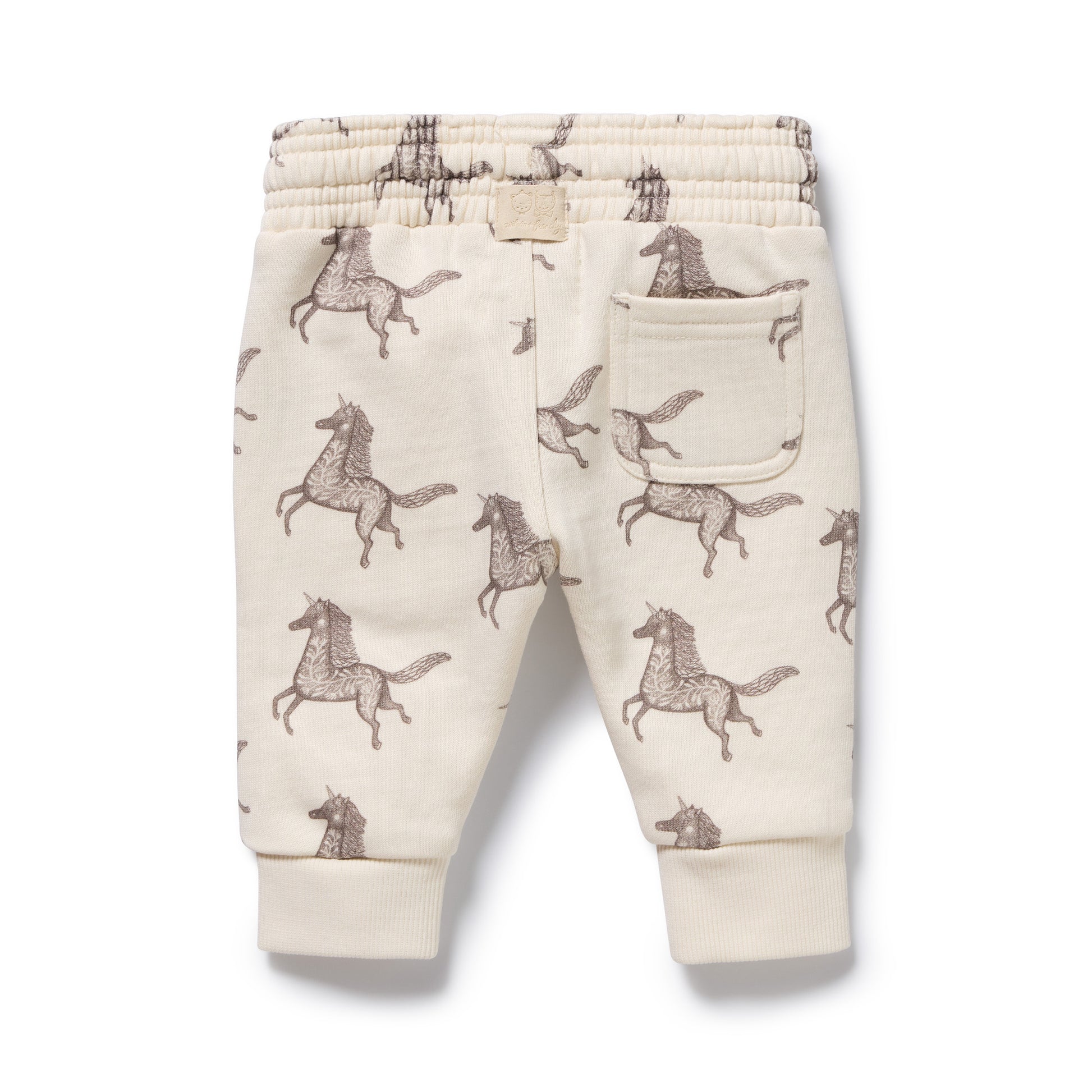 Wilson and Frenchy Baby Girls Organic Terry Sweat Pant - Little Unicorn | Trousers | Bon Bon Tresor