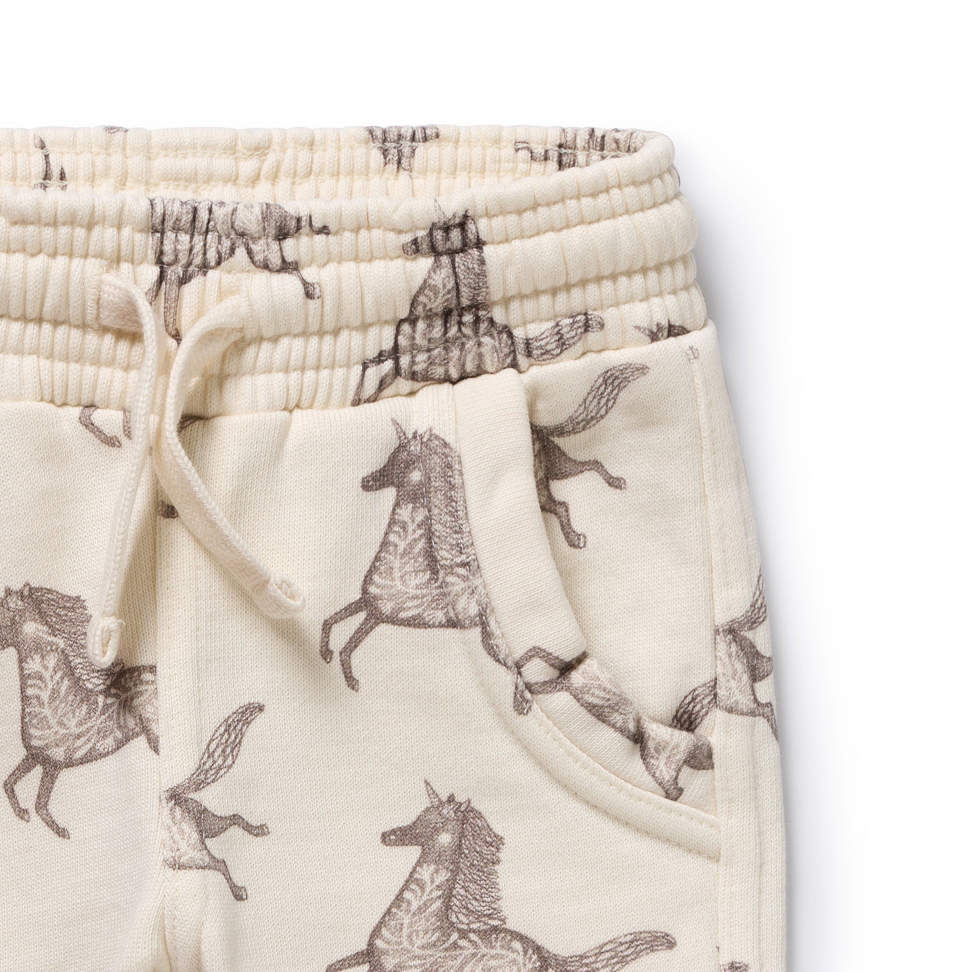 Wilson and Frenchy Baby Girls Organic Terry Sweat Pant - Little Unicorn | Trousers | Bon Bon Tresor