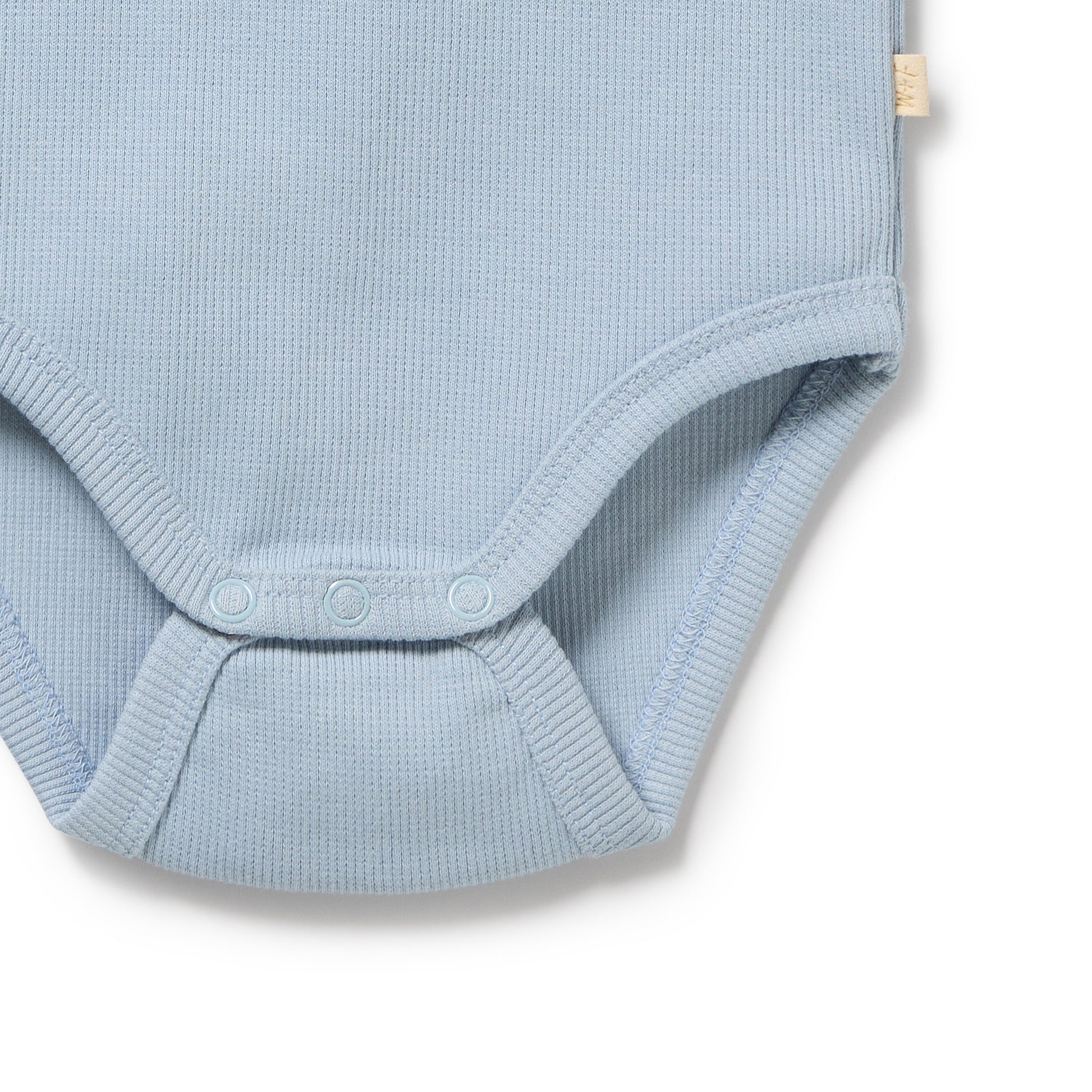 Wilson and Frenchy Boys Organic Rib Long Sleeved Bodysuit - Storm Blue | Rompers & Playsuits | Bon Bon Tresor