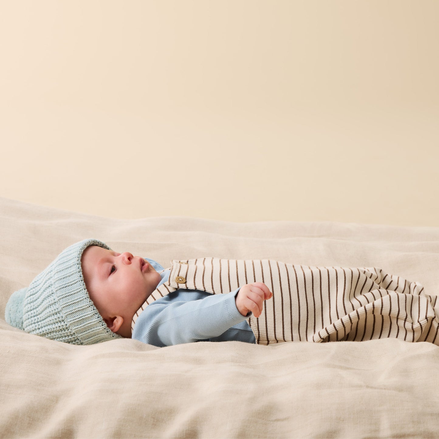 Wilson and Frenchy Boys Organic Rib Long Sleeved Bodysuit - Storm Blue | Rompers & Playsuits | Bon Bon Tresor