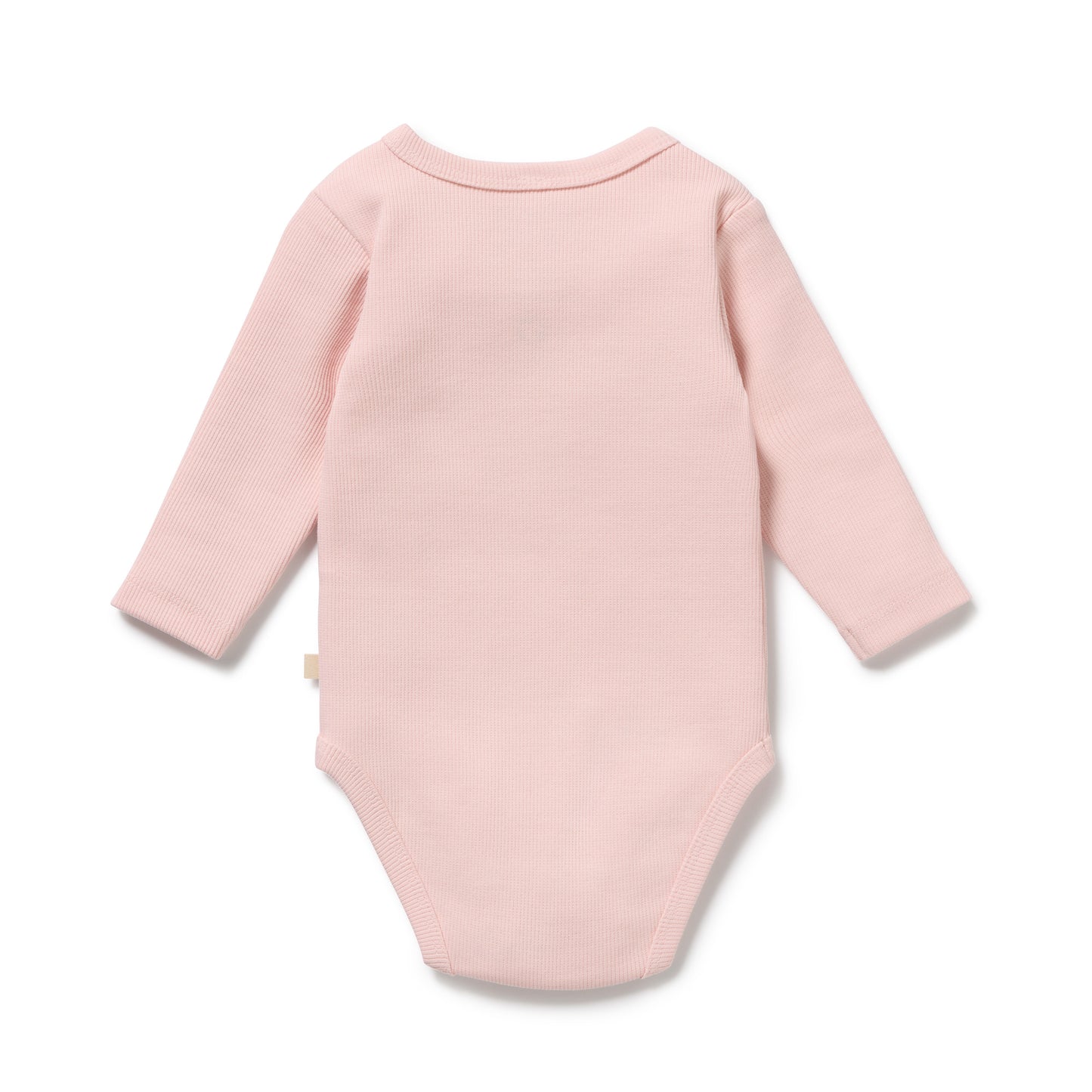 Wilson and Frenchy Girls Organic Rib Long Sleeved Bodysuit - Strawberry Cream | Rompers & Playsuits | Bon Bon Tresor