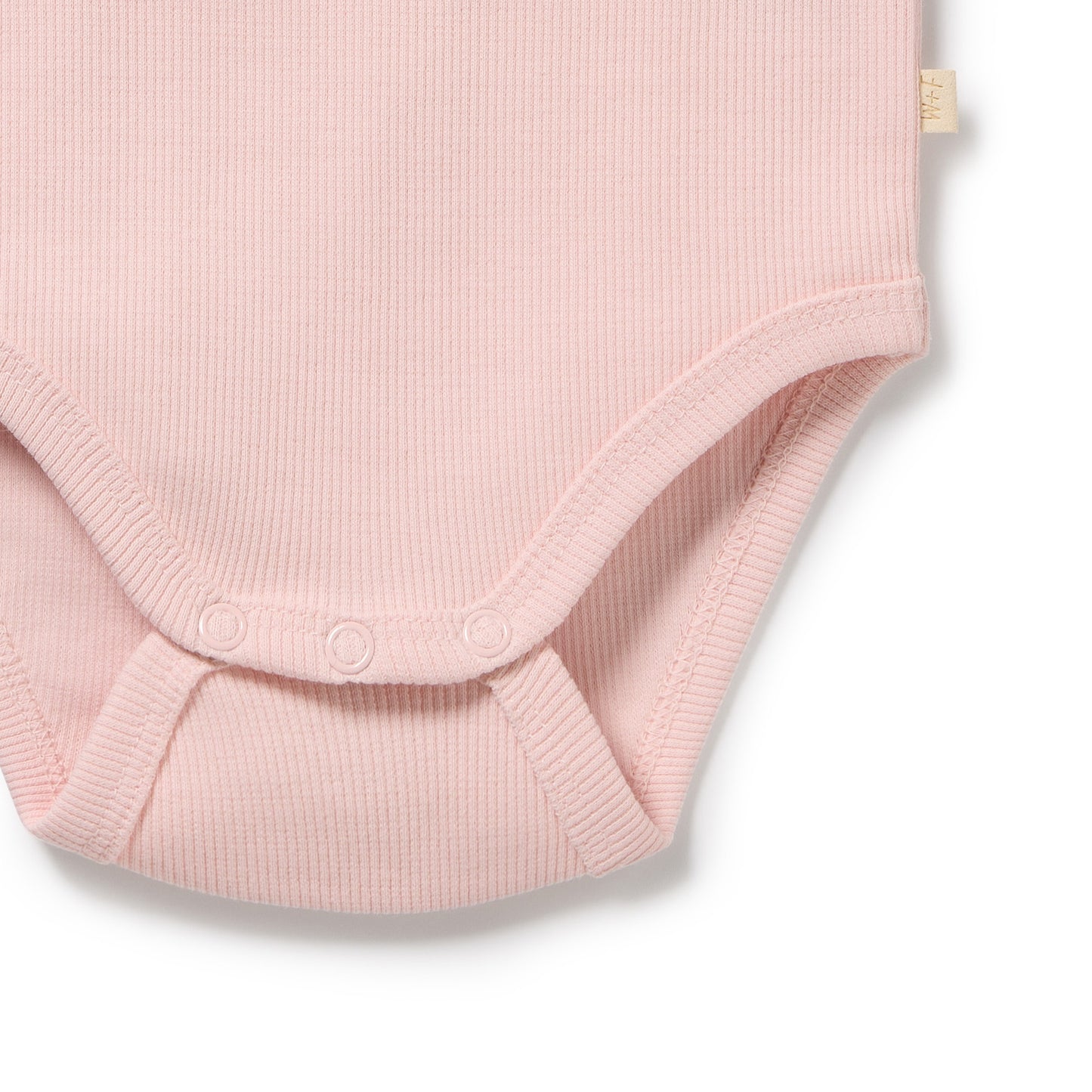 Wilson and Frenchy Girls Organic Rib Long Sleeved Bodysuit - Strawberry Cream | Rompers & Playsuits | Bon Bon Tresor