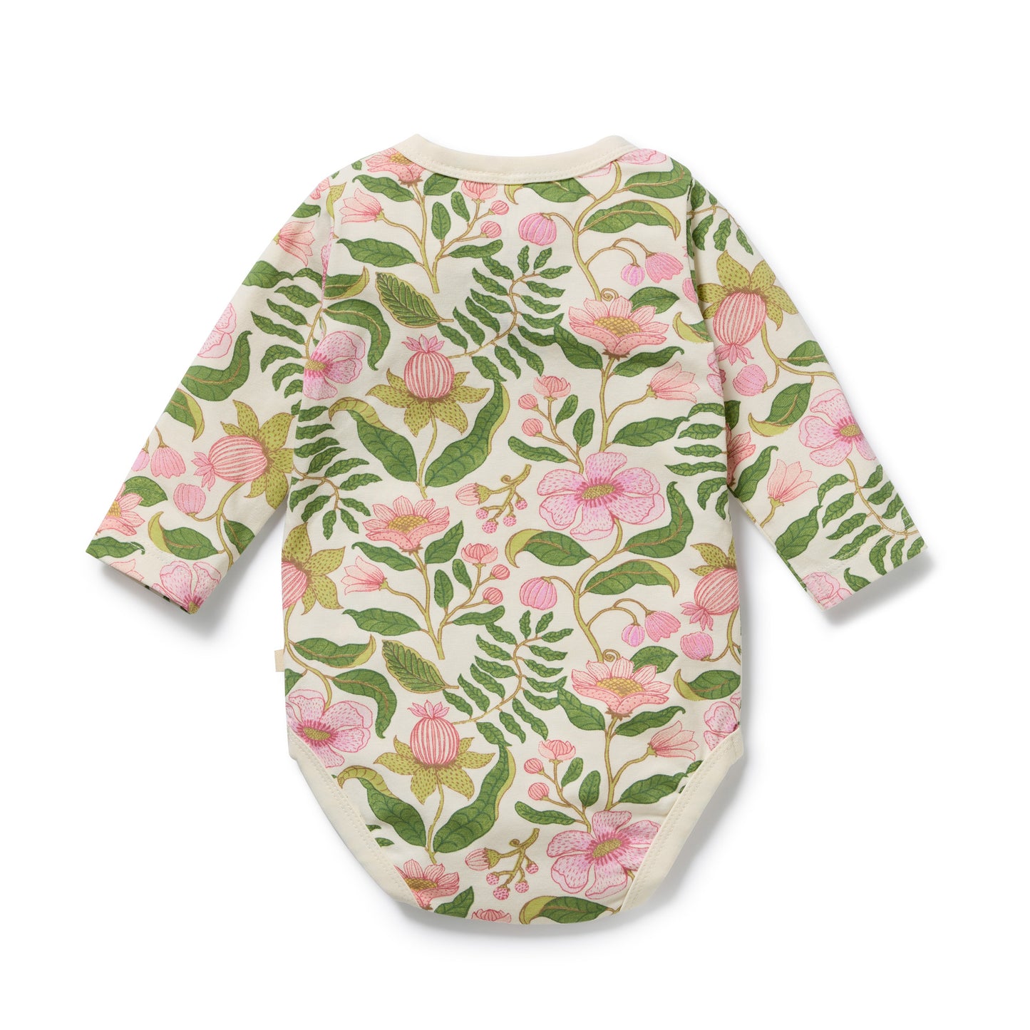 Wilson and Frenchy Girls Organic Long Sleeved Bodysuit - Ma Fleur | Rompers & Playsuits | Bon Bon Tresor