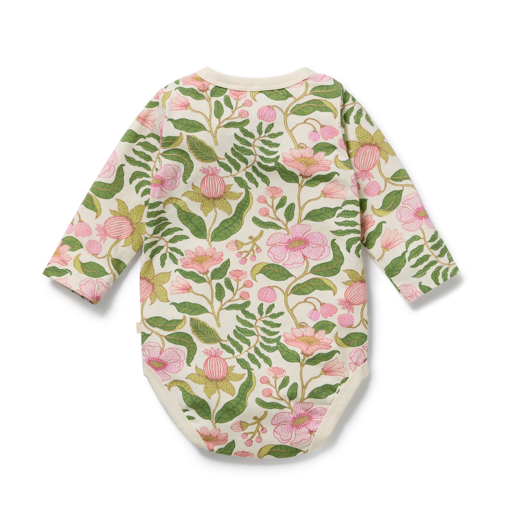 Wilson and Frenchy Girls Organic Long Sleeved Bodysuit - Ma Fleur | Rompers & Playsuits | Bon Bon Tresor