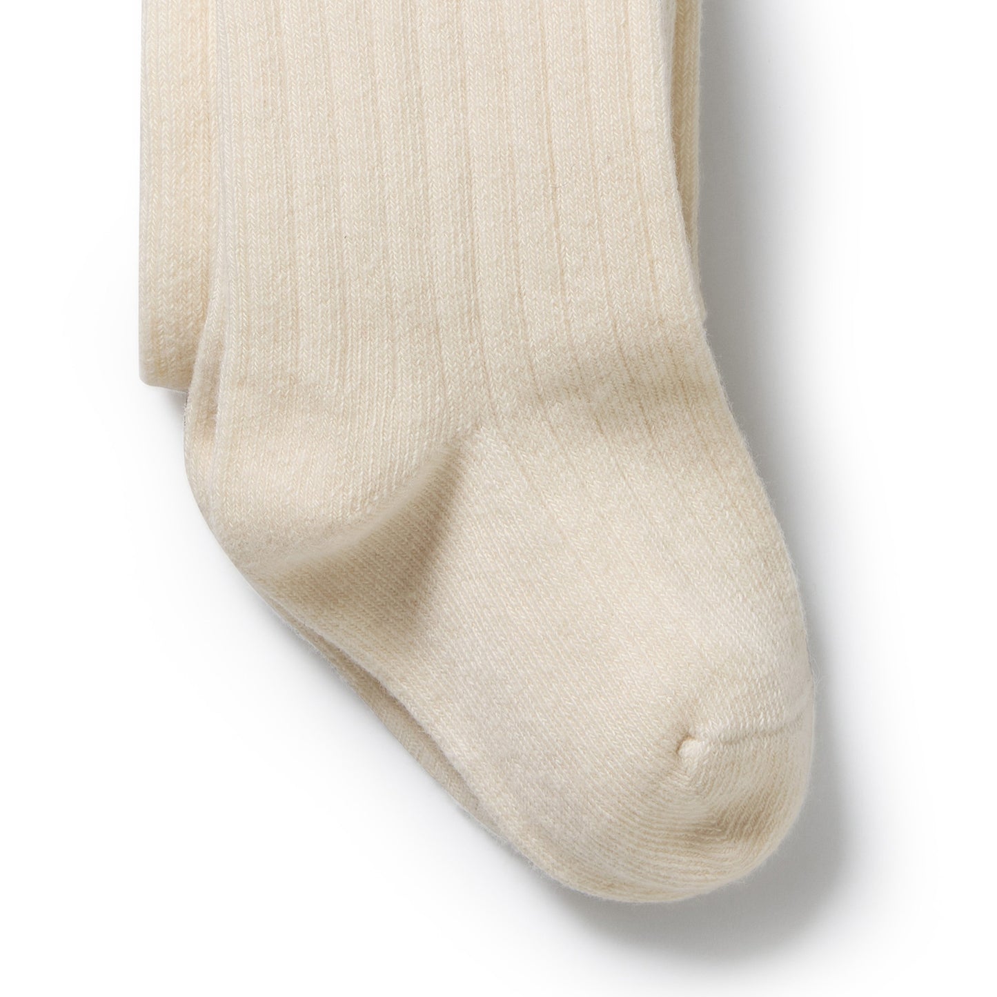Wilson and Frenchy Buttermilk Organic Ribbed Tights | Tights | Bon Bon Tresor