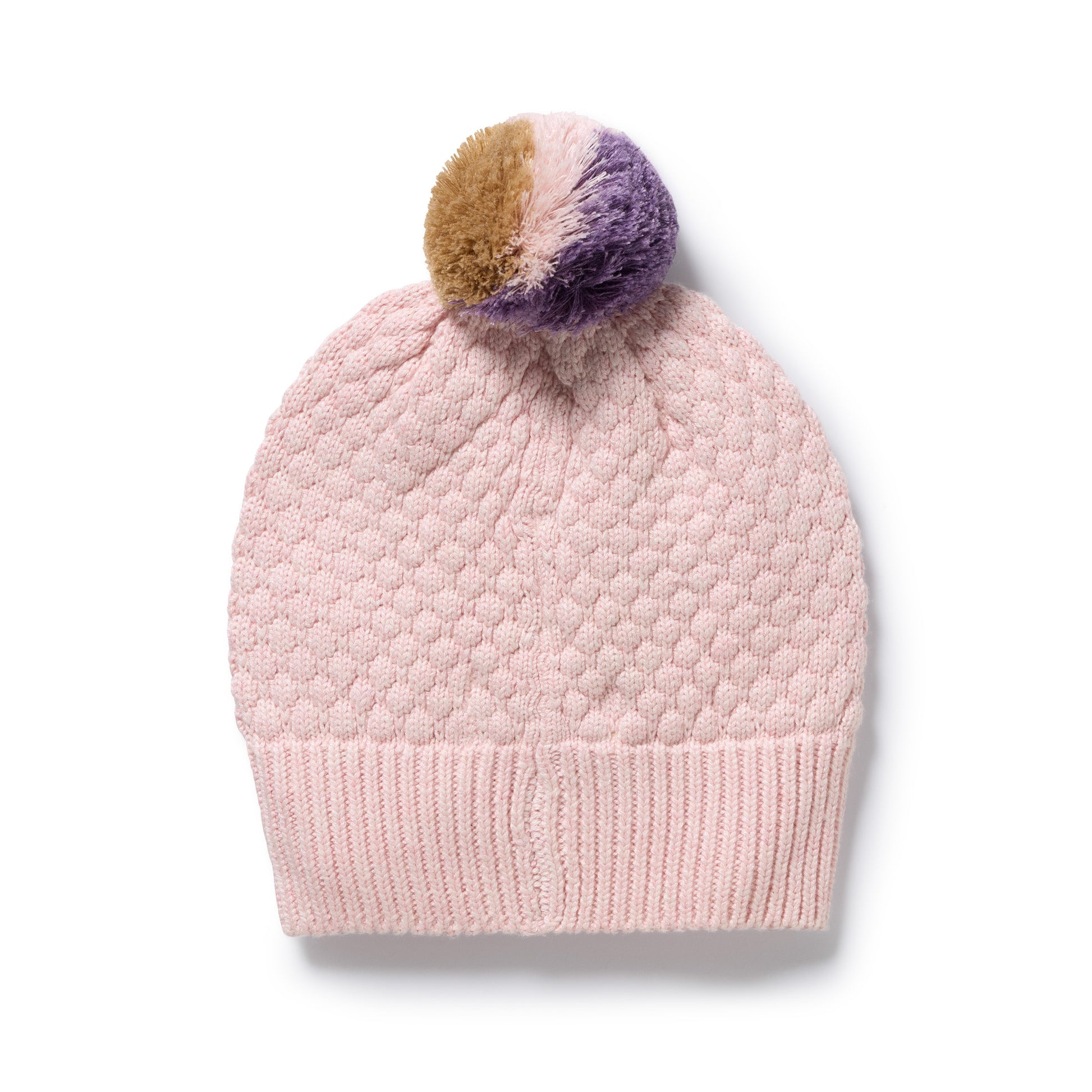Wilson and Frenchy Organic Knitted Bubble Hat - Marshmellow | Hats | Bon Bon Tresor