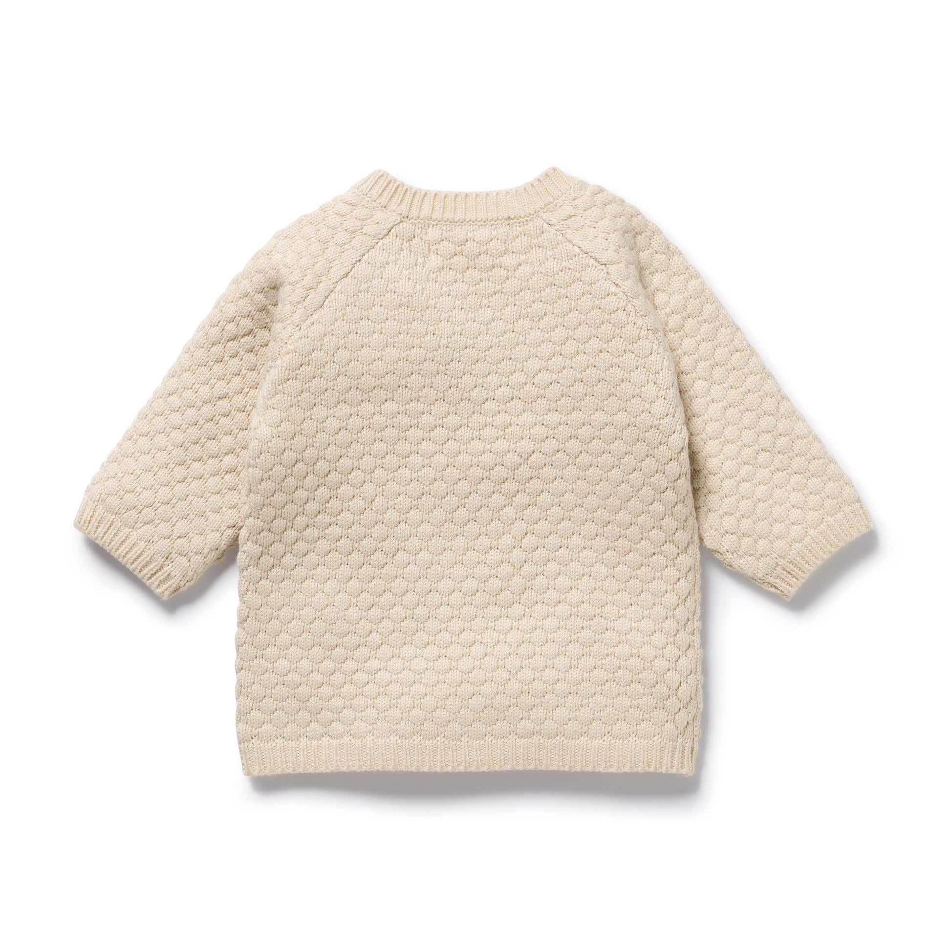 Wilson and Frenchy Organic Knitted Bubble Kimono Cardigan - Cream | Sweaters & Knitwear | Bon Bon Tresor