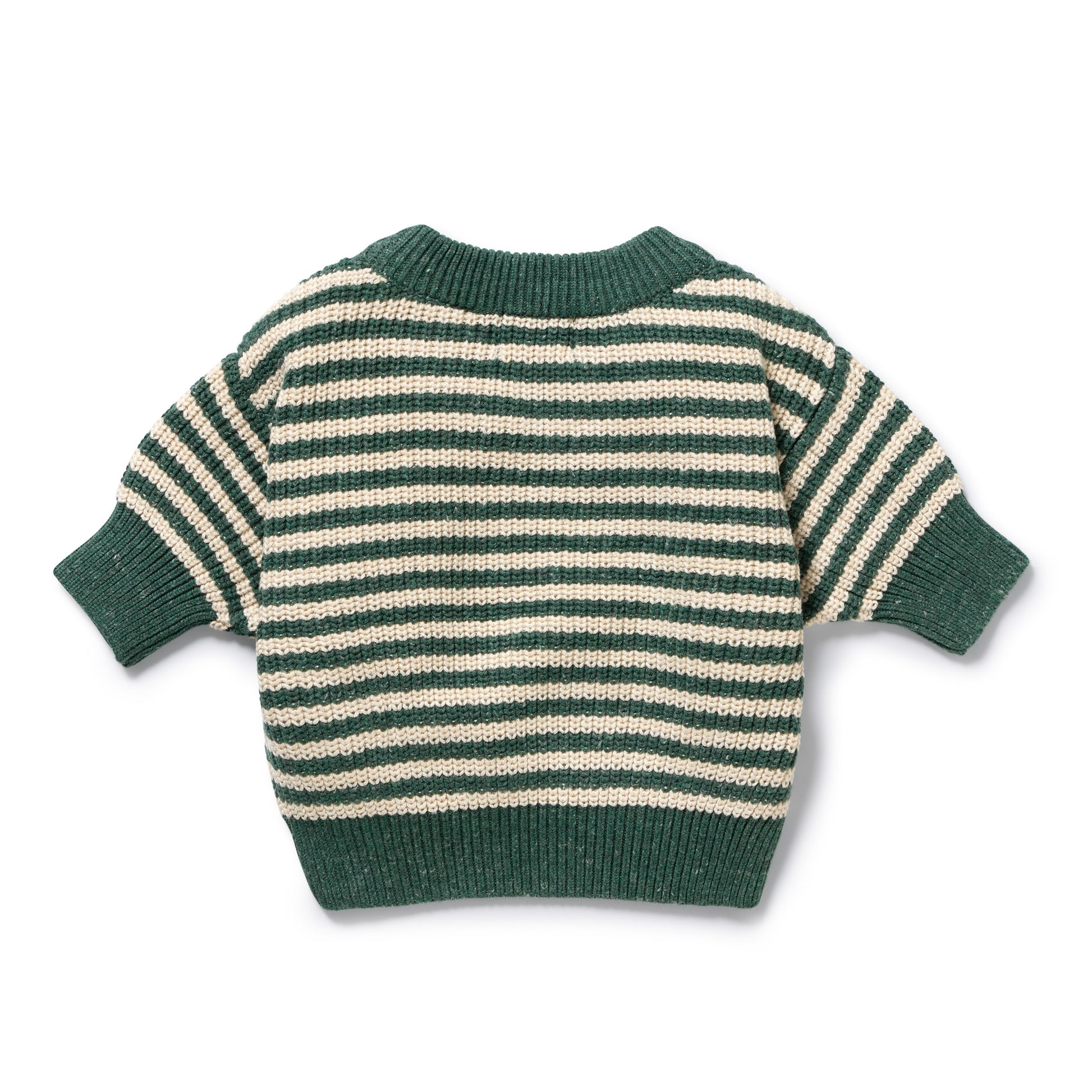 Wilson and Frenchy Organic Knitted Stripe Jumper - Clover | Sweaters & Knitwear | Bon Bon Tresor