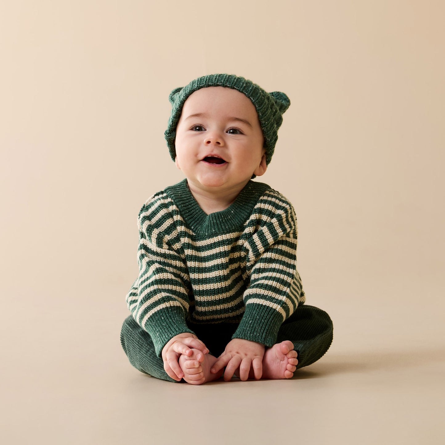 Wilson and Frenchy Organic Corduroy Pant - Moss Green | Trousers | Bon Bon Tresor