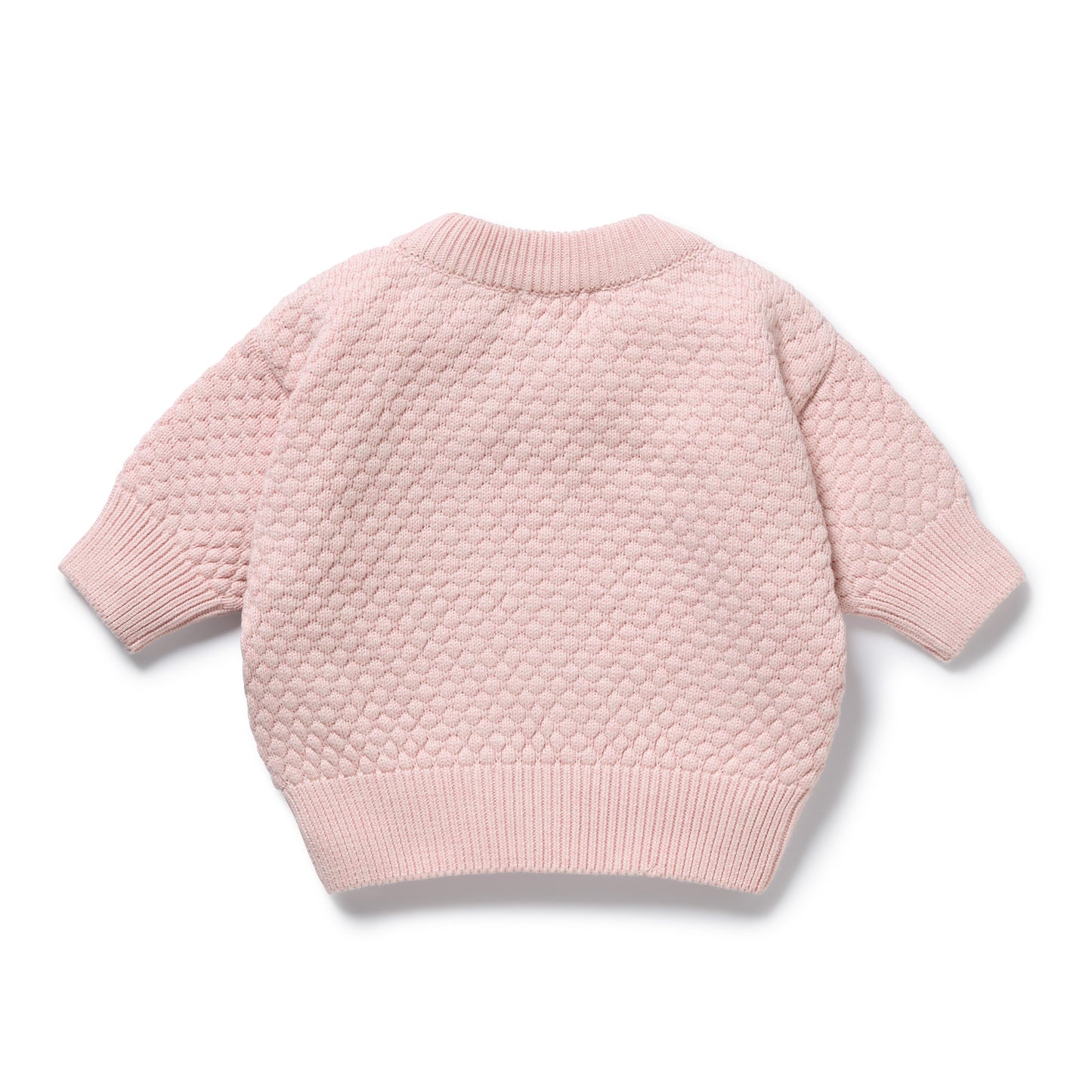 Wilson and Frenchy Girls Organic Knitted Bubble Jumper - Marshmellow | Sweaters & Knitwear | Bon Bon Tresor