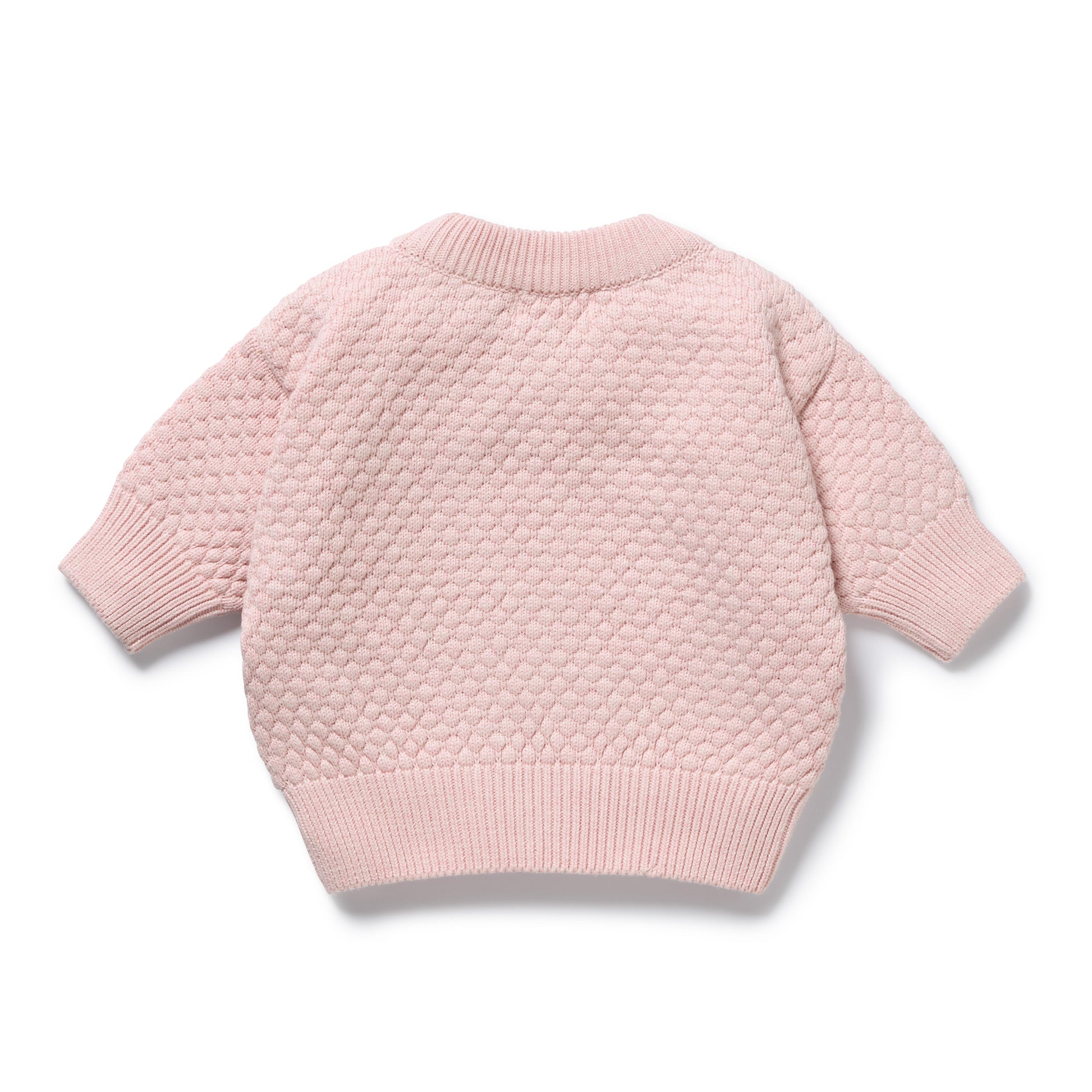 Wilson and Frenchy Girls Organic Knitted Bubble Jumper - Marshmellow | Sweaters & Knitwear | Bon Bon Tresor
