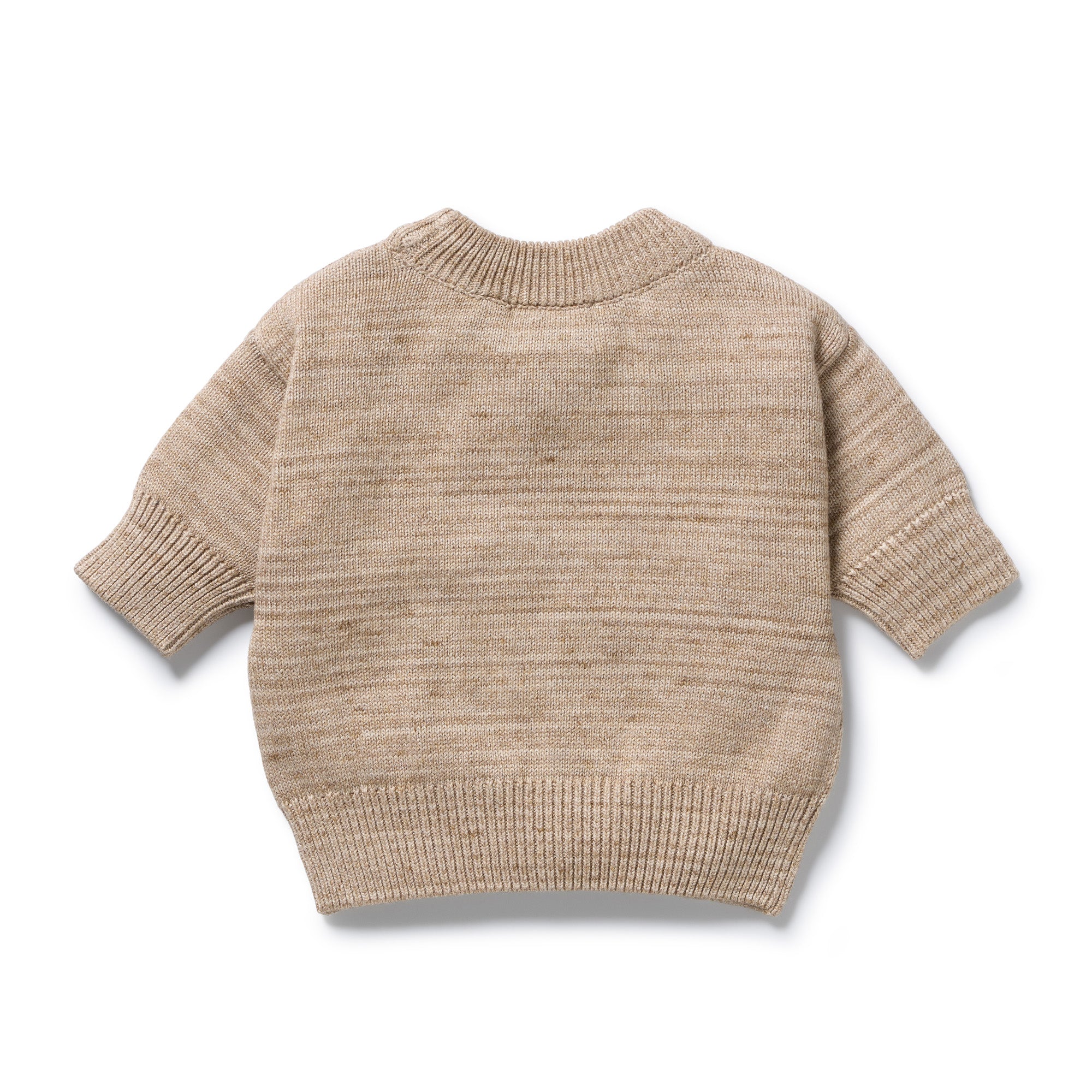 Wilson and Frenchy Baby Boy Organic Knitted Bauble Jumper - Sandstone