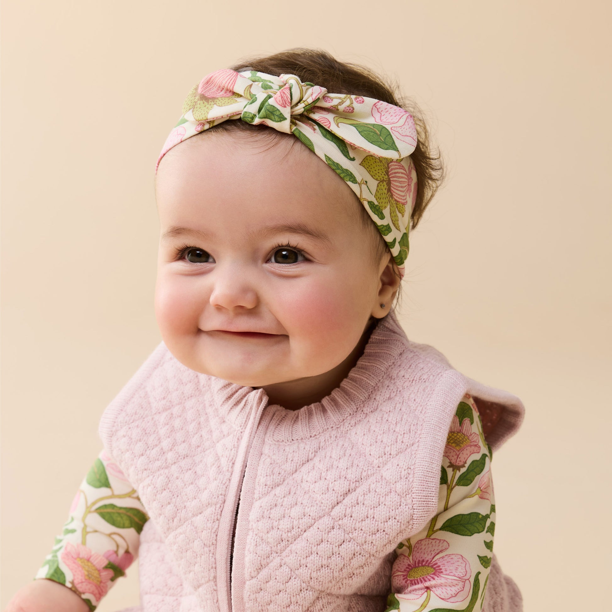Wilson and Frenchy Baby Girl Organic Knitted Vest - Marshmellow | Sweaters & Knitwear | Bon Bon Tresor