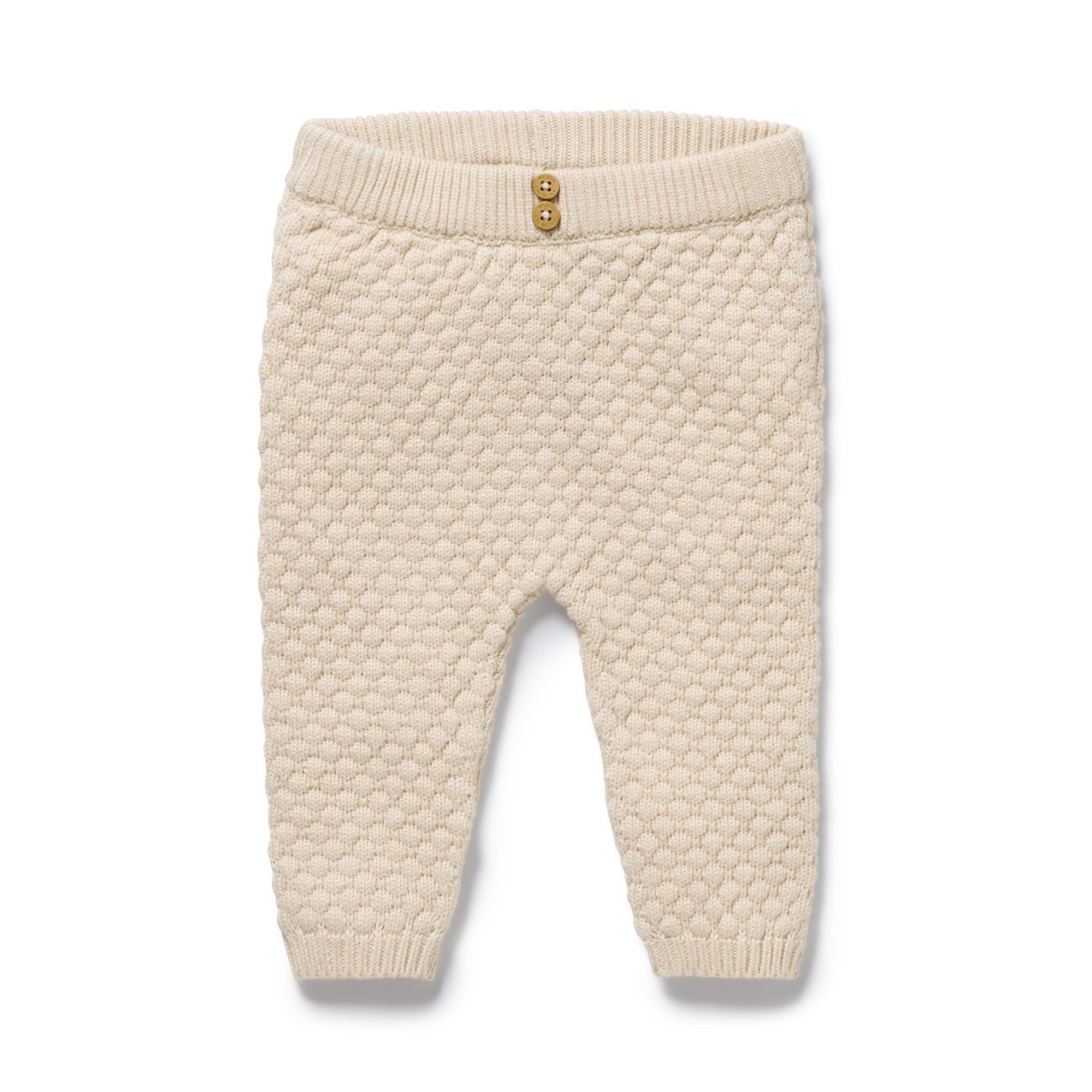 Wilson and Frenchy Organic Knitted Bubble Legging - Cream | Pants & Shorts | Bon Bon Tresor