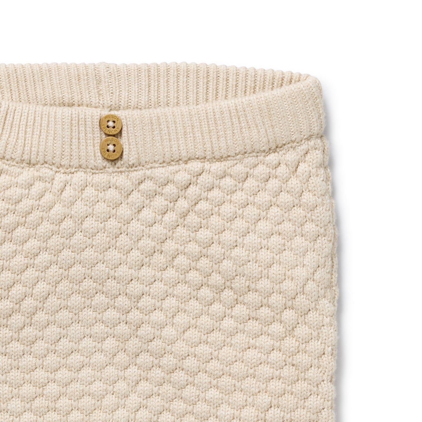 Wilson and Frenchy Organic Knitted Bubble Legging - Cream | Leggings | Bon Bon Tresor