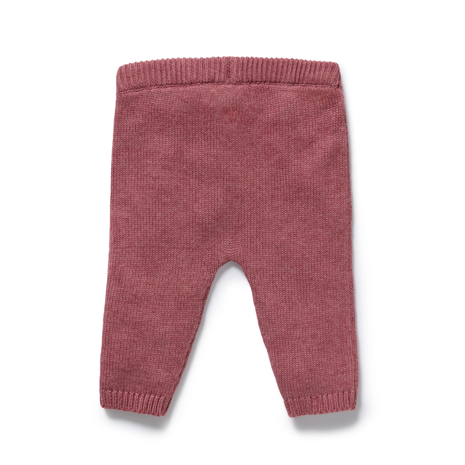 Wilson and Frenchy Baby Girl Organic Knitted Legging - Rhubarb | Leggings | Bon Bon Tresor