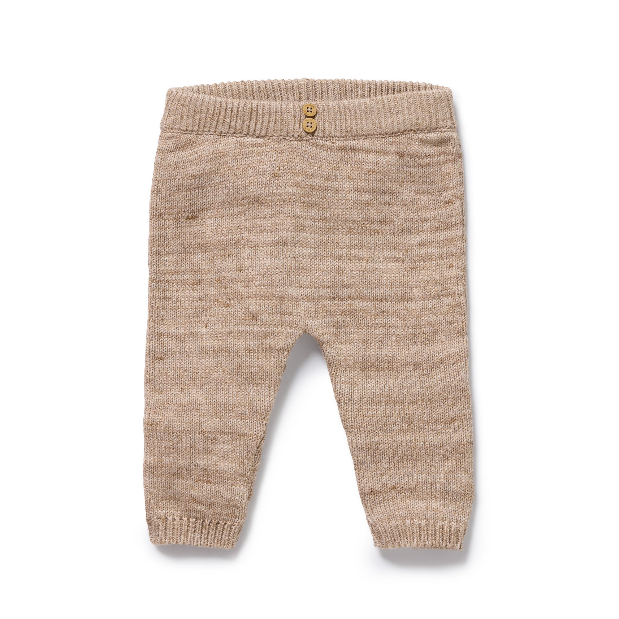 Wilson and Frenchy Baby Boy Organic Knitted Legging - Sandstone | Leggings | Bon Bon Tresor