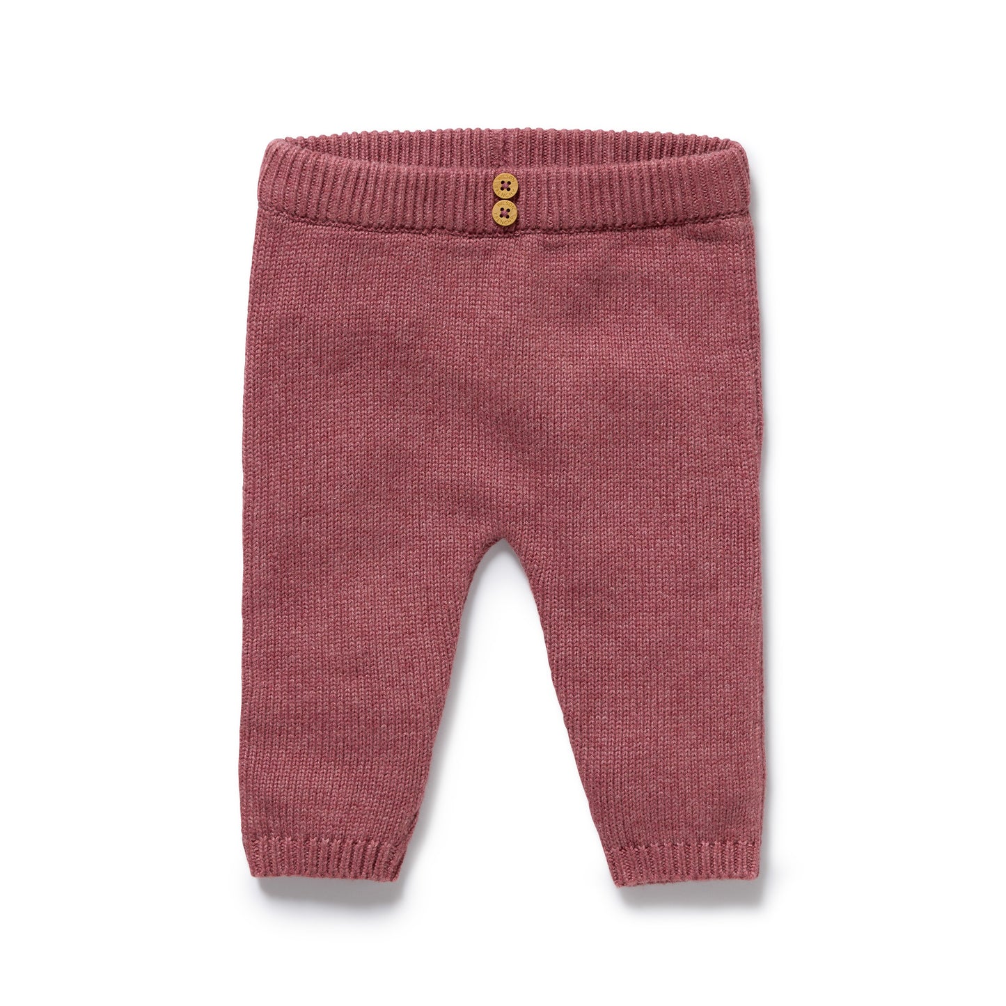 Wilson and Frenchy Baby Girl Organic Knitted Legging - Rhubarb | Leggings | Bon Bon Tresor