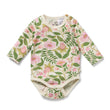 Wilson and Frenchy Girls Organic Long Sleeved Bodysuit - Ma Fleur | Rompers & Playsuits | Bon Bon Tresor