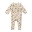 Wilson and Frenchy Girls Organic Zipsuit with Feet - Maple Glow | Rompers & Playsuits | Bon Bon Tresor