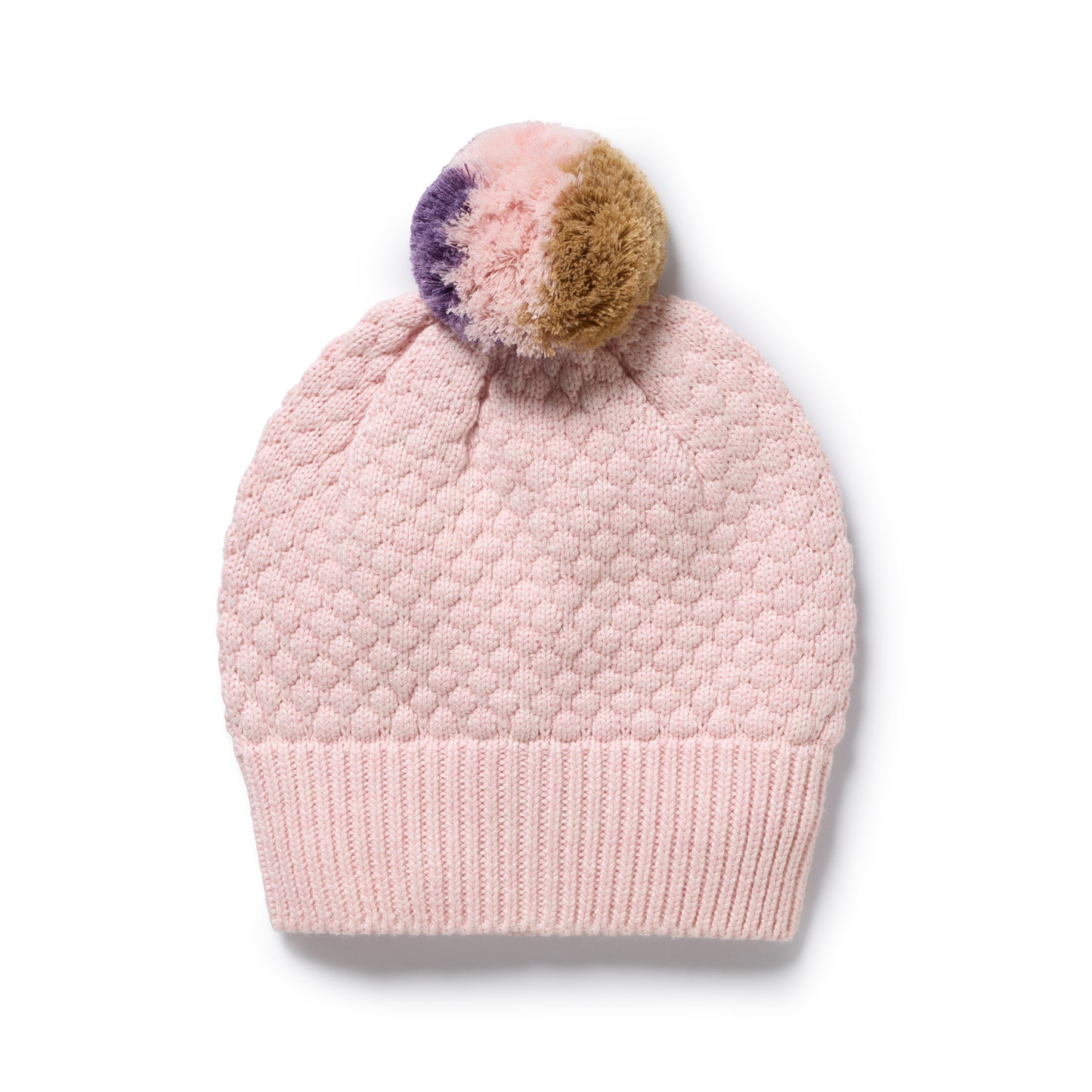 Wilson and Frenchy Organic Knitted Bubble Hat - Marshmellow | Hats | Bon Bon Tresor
