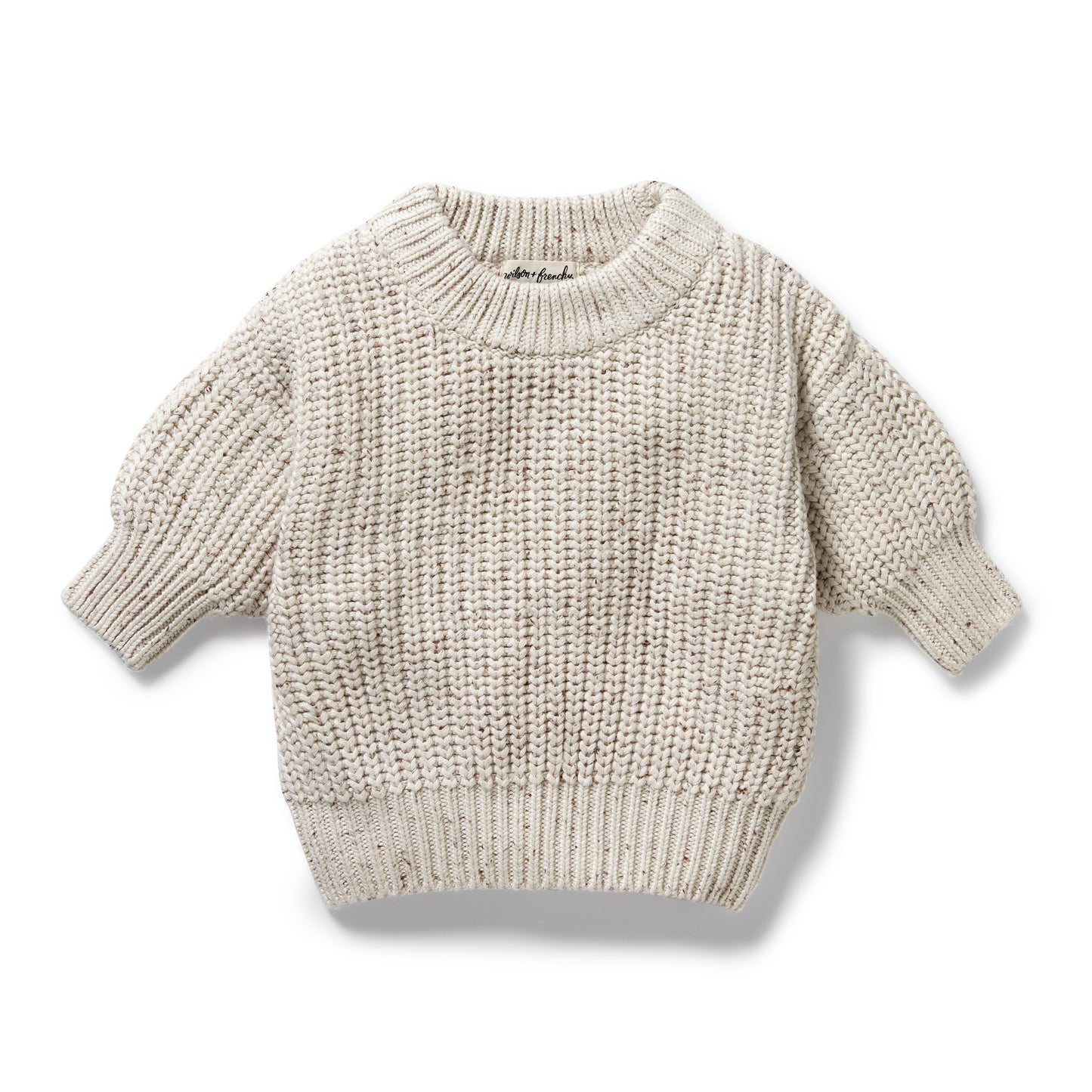 Wilson and Frenchy Organic Knitted Jumper - Cookie and Cream | Sweaters & Knitwear | Bon Bon Tresor