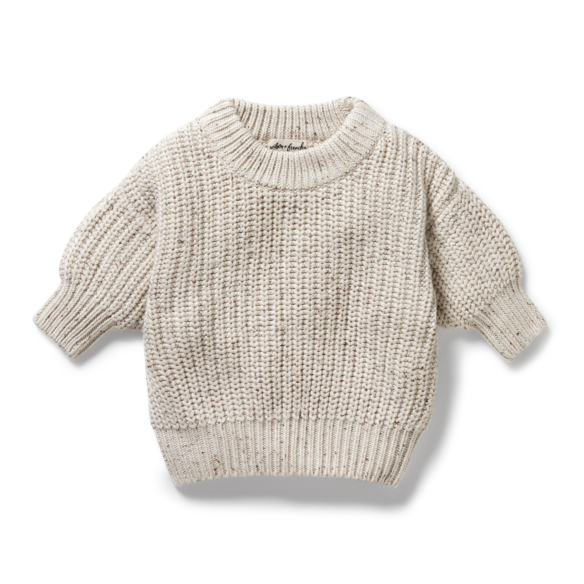 Wilson and Frenchy Organic Knitted Jumper - Cookie and Cream | Sweaters & Knitwear | Bon Bon Tresor