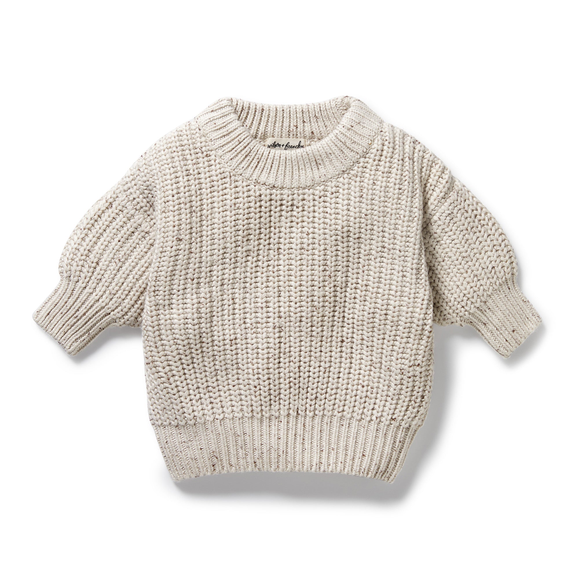 Wilson and Frenchy Organic Knitted Jumper - Cookie and Cream | Sweaters & Knitwear | Bon Bon Tresor