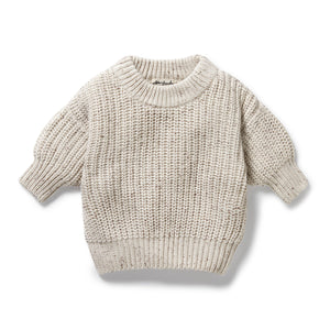 Wilson and Frenchy Organic Knitted Jumper - Cookie and Cream | Sweaters & Knitwear | Bon Bon Tresor