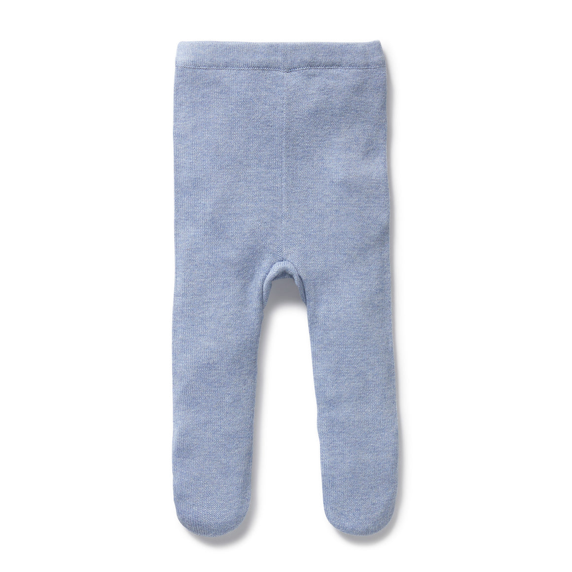 Wilson and Frenchy Organic Knitted Legging With Feet - Blue Speckle | Pants & Shorts | Bon Bon Tresor