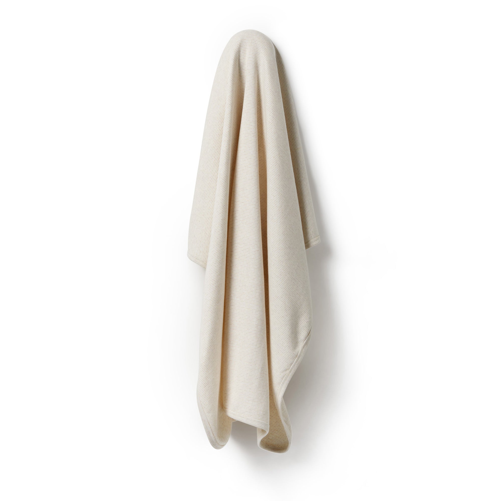 Wilson and Frenchy Organic Stripe Rib Bunny Rug - Oatmeal | Wraps & Swaddles | Bon Bon Tresor