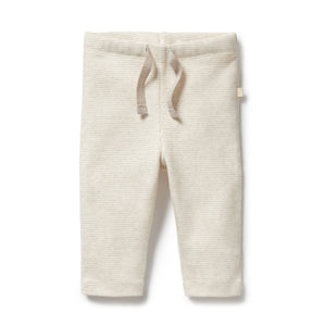 Wilson and Frenchy Organic Stripe Rib Legging - Oatmeal | Pants & Shorts | Bon Bon Tresor