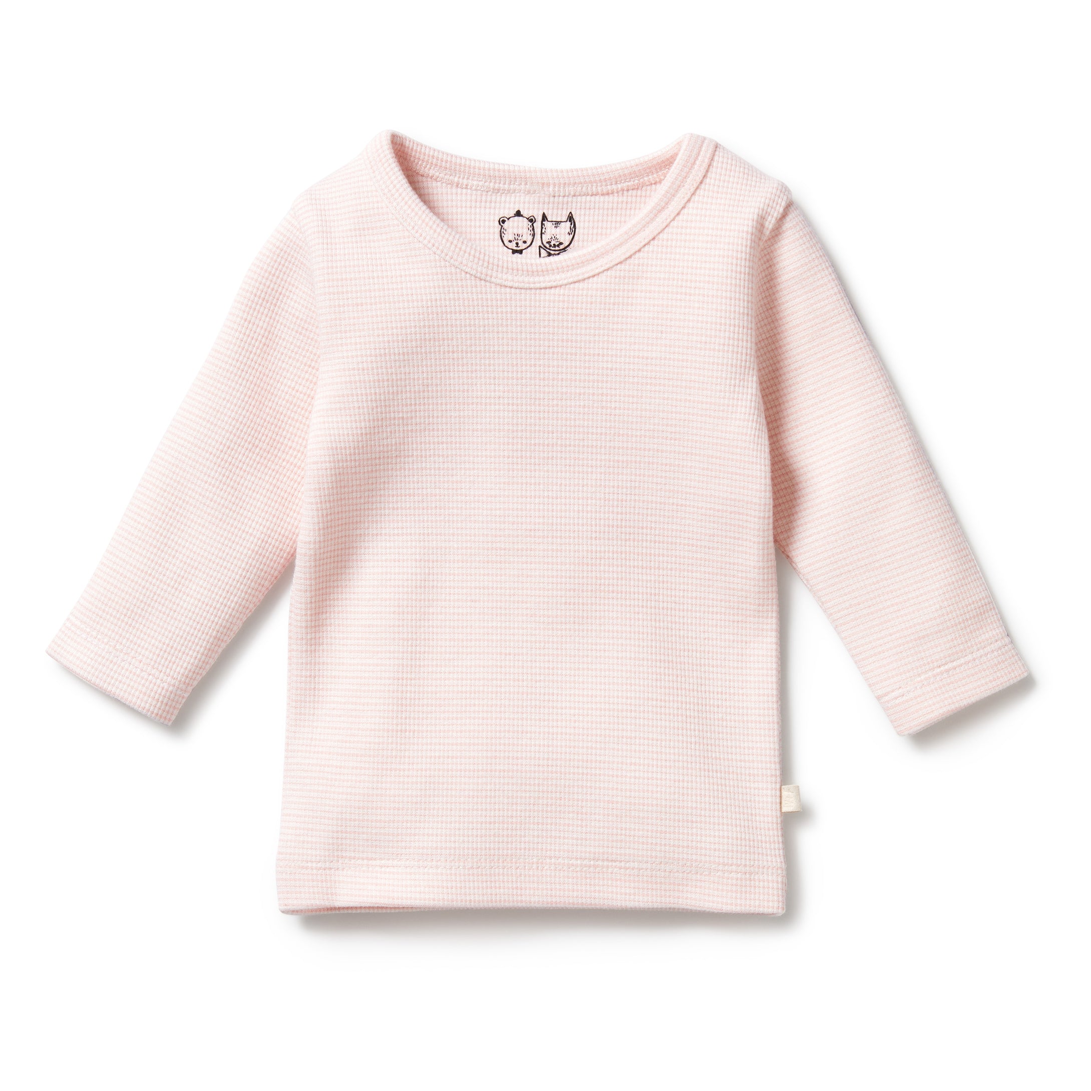 Wilson and Frenchy Organic Stripe Rib Long Sleeve Top - Cantaloupe | Tops & T-Shirts | Bon Bon Tresor