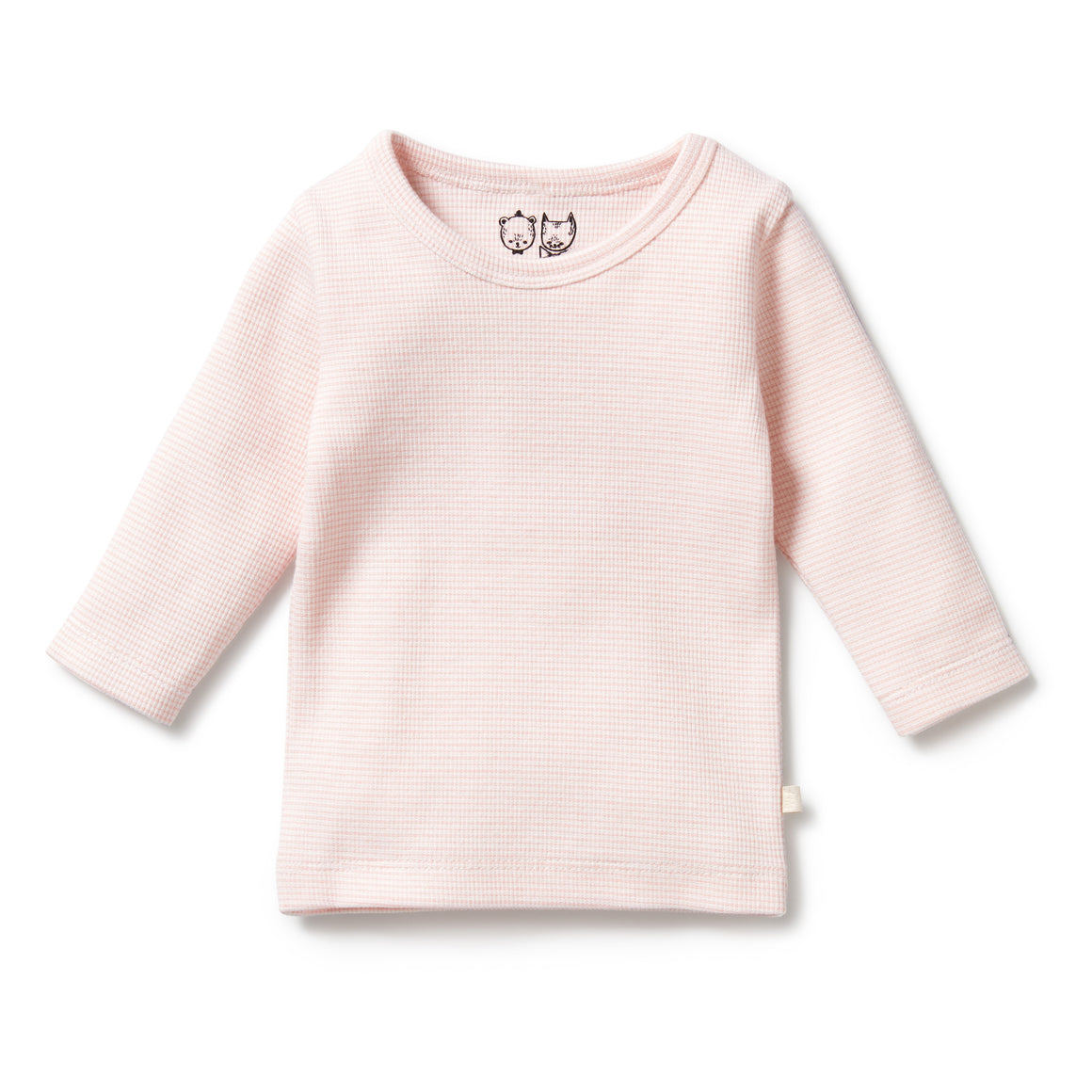 Wilson and Frenchy Organic Stripe Rib Long Sleeve Top - Cantaloupe | Tops & T-Shirts | Bon Bon Tresor