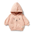 Wilson and Frenchy Baby Girls Organic Terry Hooded Sweat - Blush Pink | Sweaters & Knitwear | Bon Bon Tresor