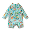 Wilson and Frenchy Boys Sun Surf & Sea One Piece Boyleg Swimsuit | Swimwear | Bon Bon Tresor