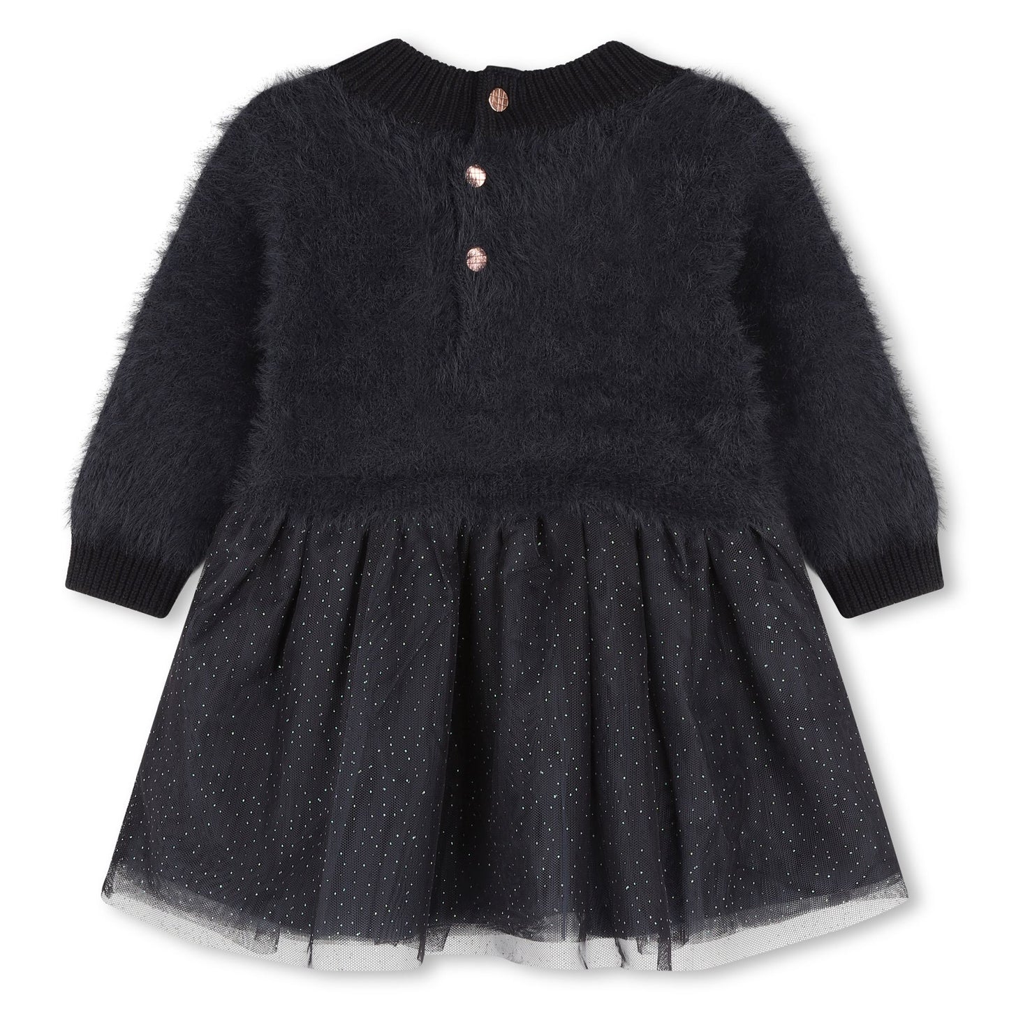 Carrement Beau Navy Knit Tulle Dress | Dresses & Skirts | Bon Bon Tresor