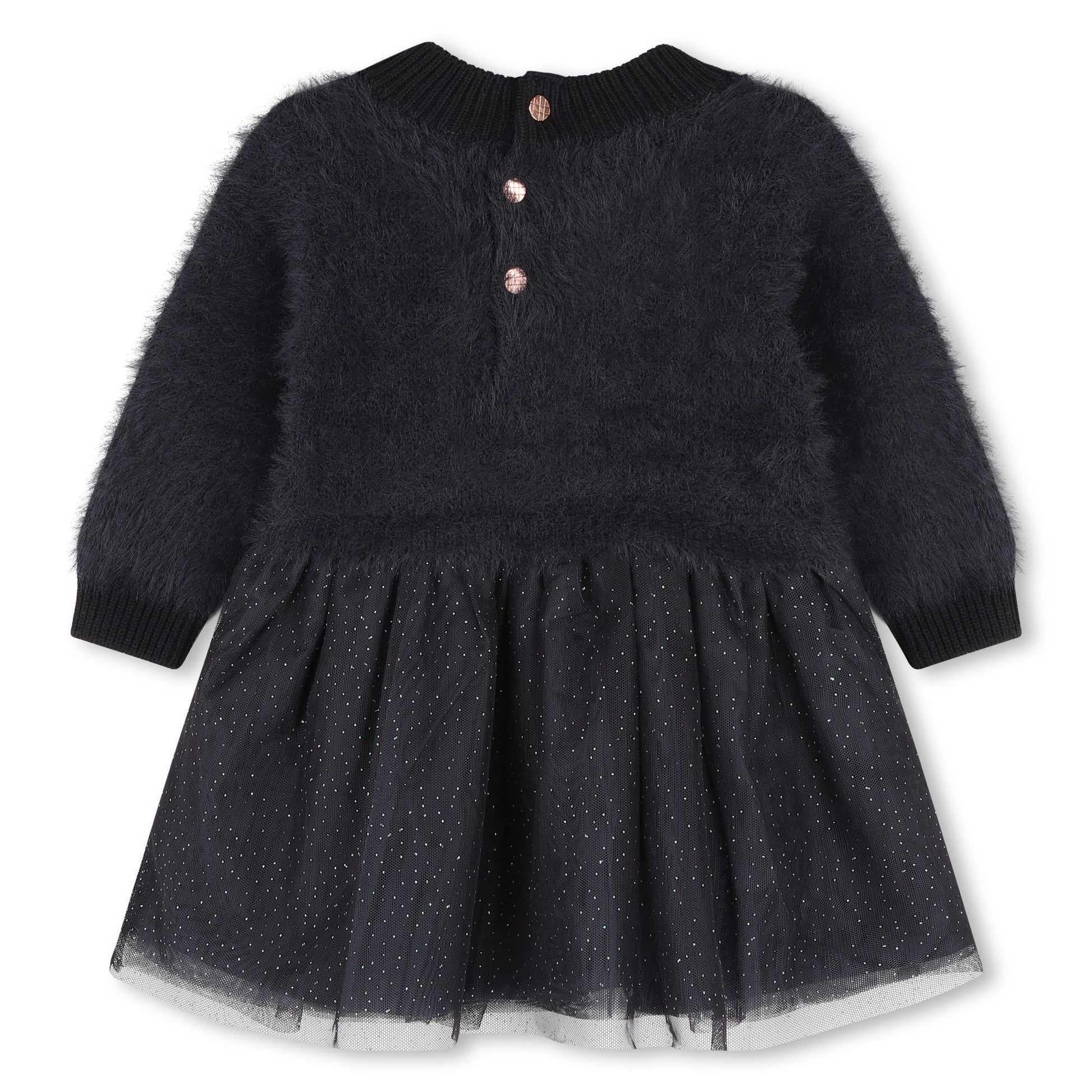 Carrement Beau Navy Knit Tulle Dress | Dresses & Skirts | Bon Bon Tresor