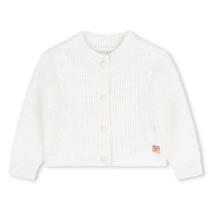 Carrement Beau White Knitted Cardigan